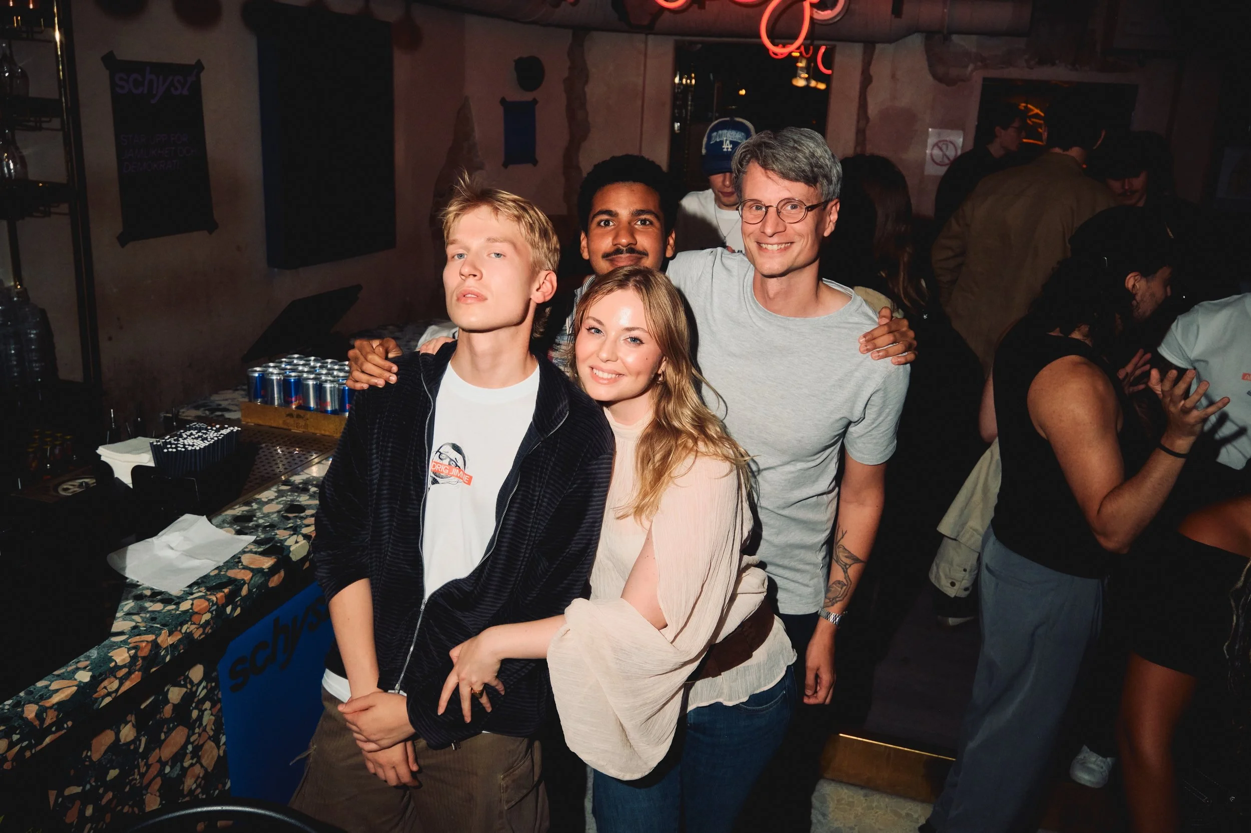 Emil Nordfjell, Anna Mosten, Karl Anders Lindahl och Isaac Ojo
