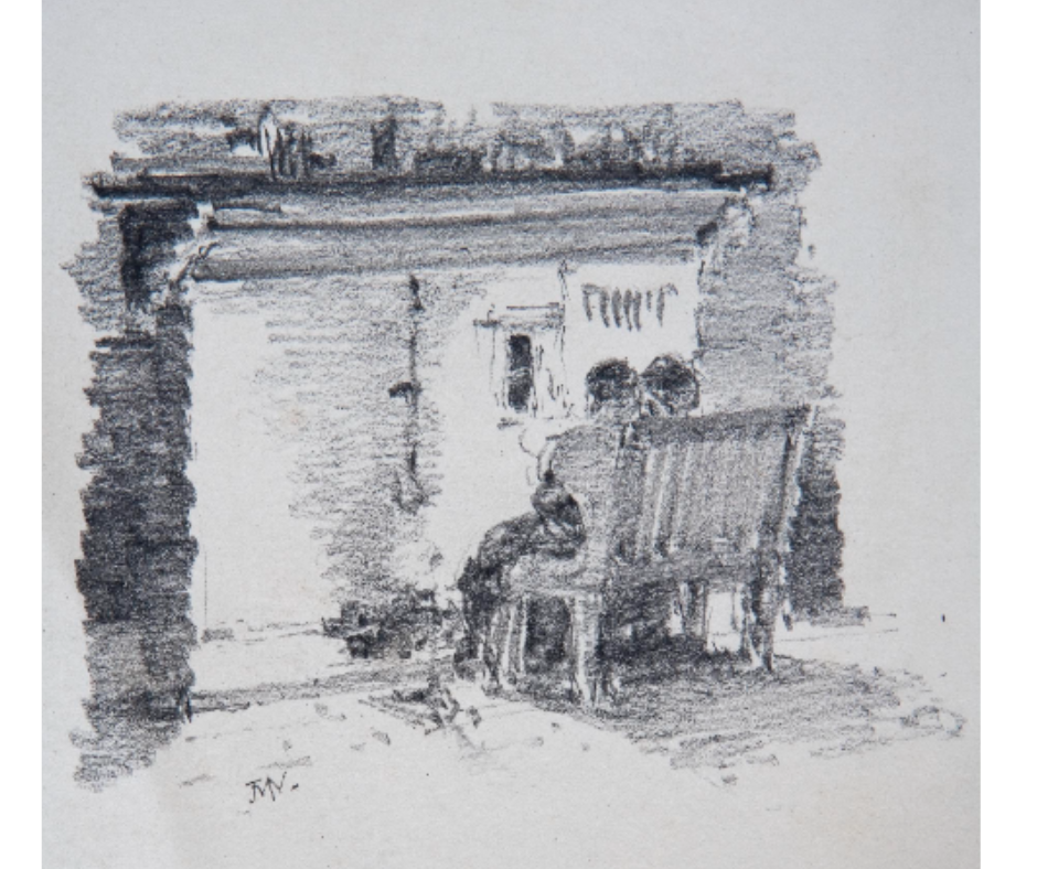 Burning peat in the 'chiollagh'