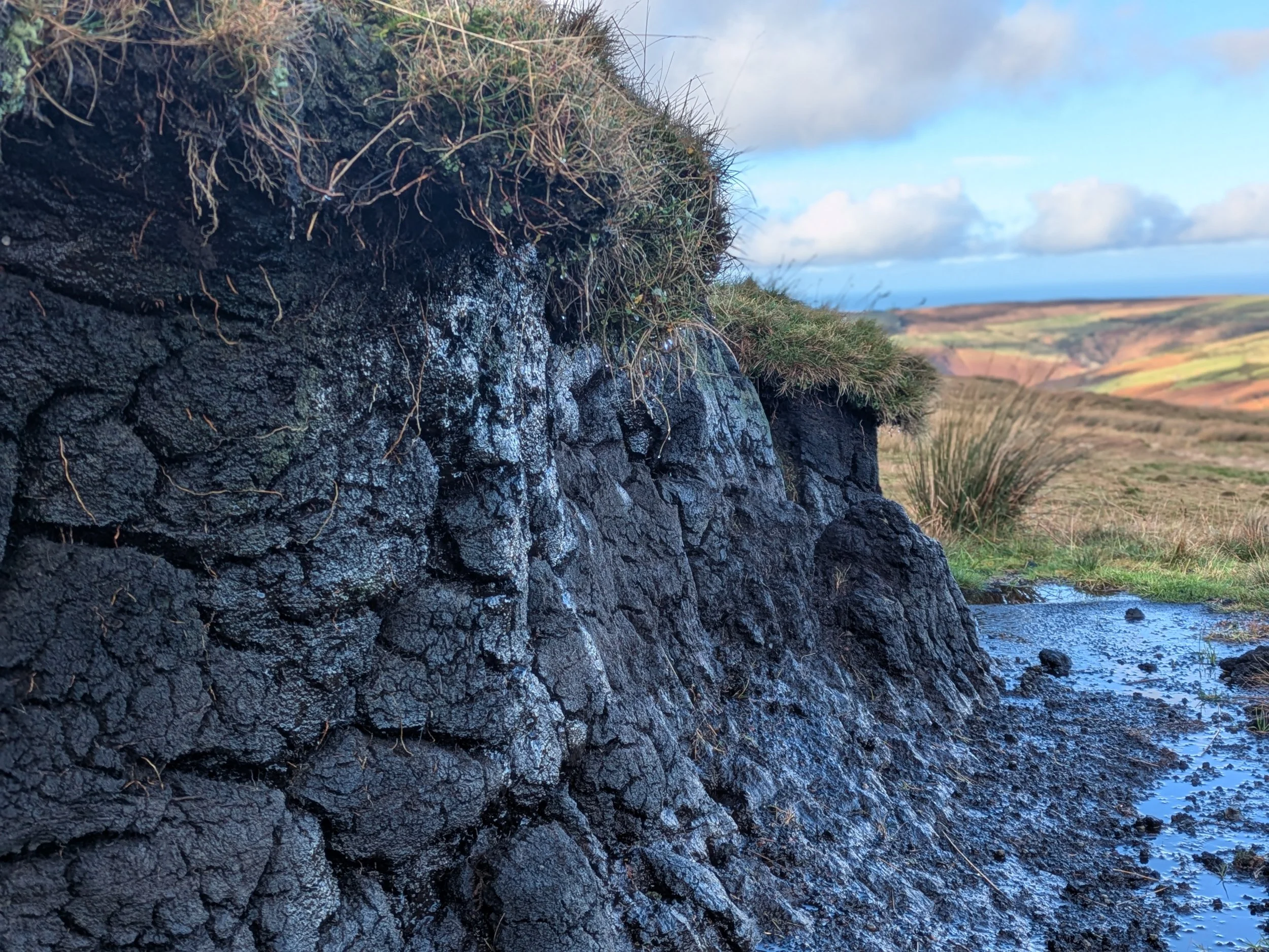 Eroding peat hag