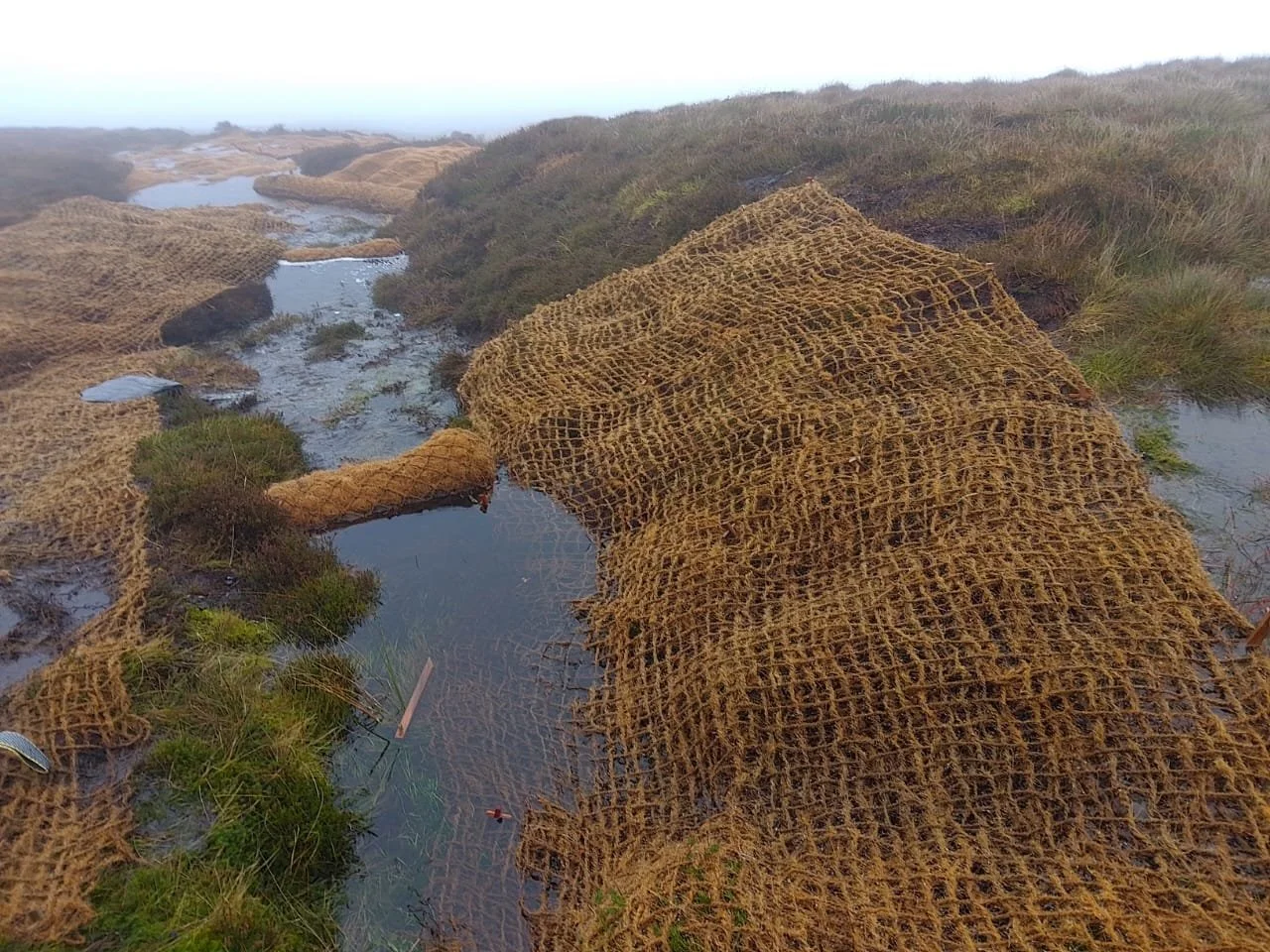 Geotextiles helping to slow the flow of water