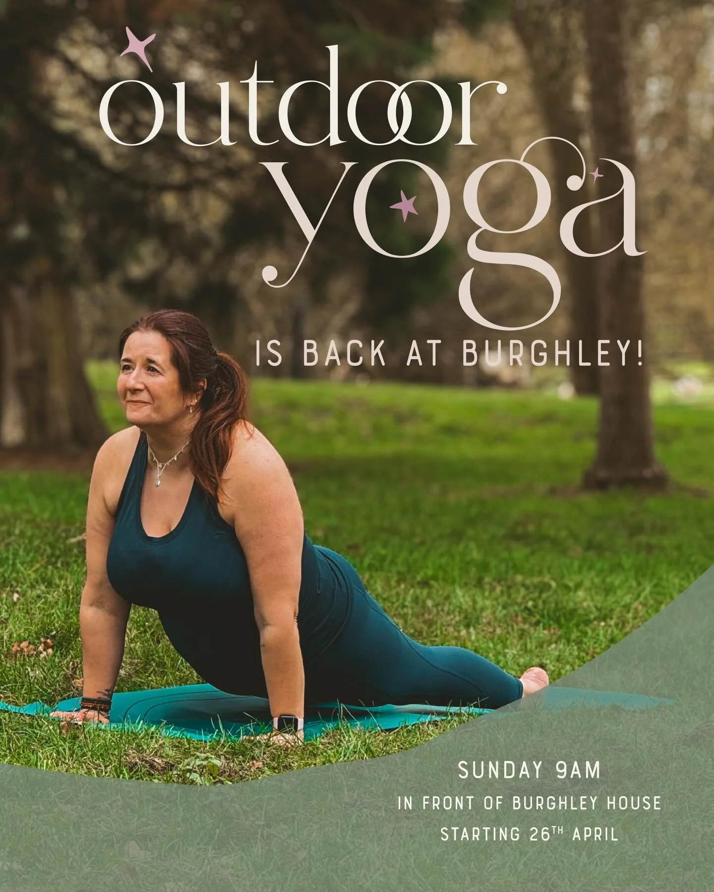 As the days get brighter and we step into Spring, I&rsquo;m so excited to be bringing outdoor yoga back to Burghley House on Sunday mornings.

Join me in front of the house from 26th April at 9am for an hour of flow in the fresh air, surrounded by na