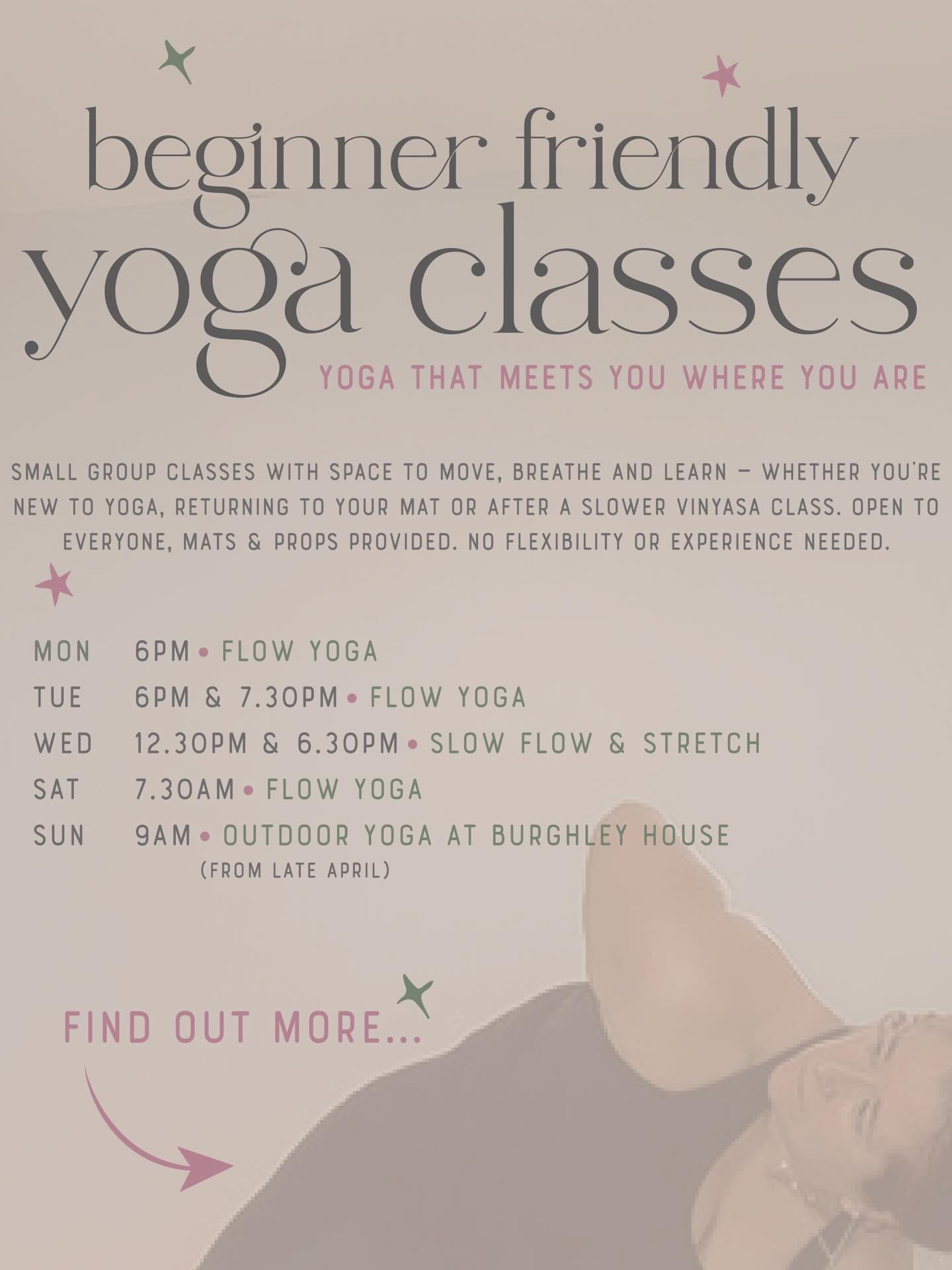 New week pending&hellip; have you booked your classes yet? ✨

Here&rsquo;s our updated timetable with all current class times, so whether you need movement, stillness and stretching, or a bit of both, there&rsquo;s something here to support you.

If 