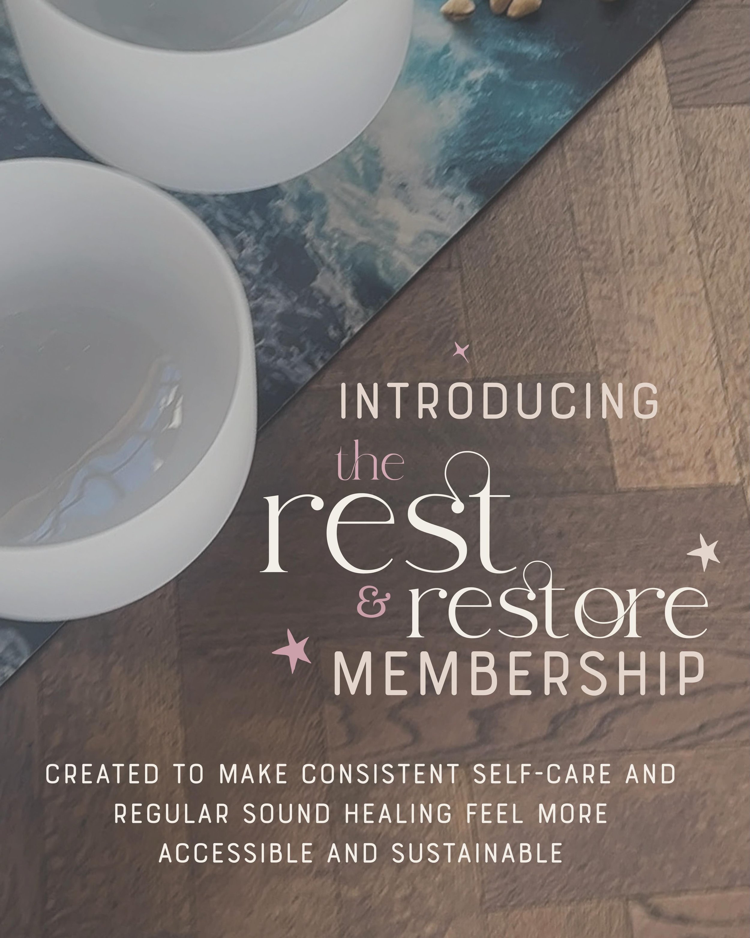 I&rsquo;m so excited to introduce the Rest &amp; Restore Membership &mdash; a monthly sound healing membership created to help you make rest and wellbeing a more regular part of your life.

Over the past few months, I&rsquo;ve had so many conversatio