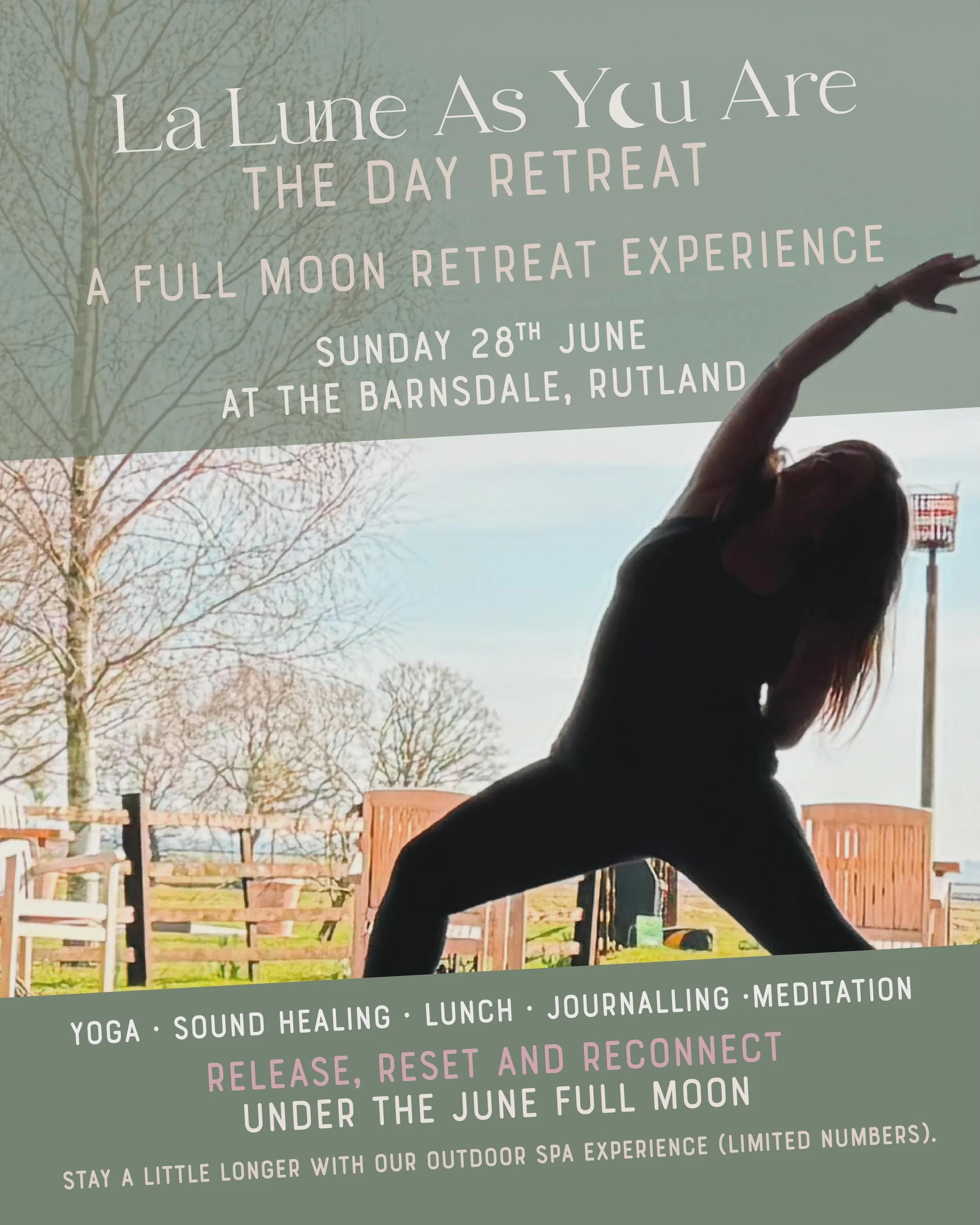 🌕 Your Full Moon Reset Awaits 🌕 If you&rsquo;ve been craving some time to slow down, switch off and reconnect with yourself, this is your invitation.

Join me on Sunday 28th June @barnsdalerutland for a beautiful day retreat designed to help you re