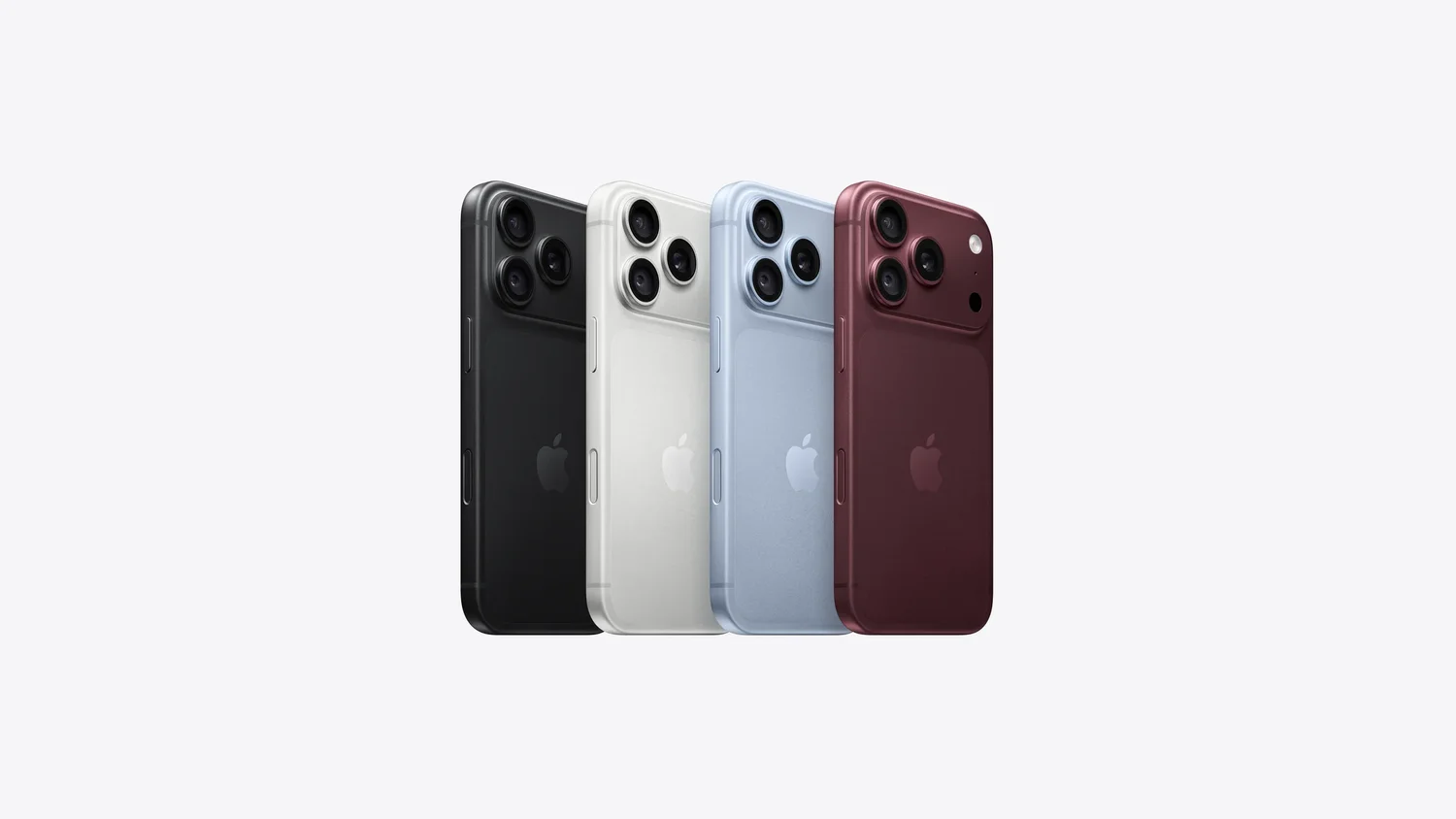 iPhone 18 Pro in Schwarz, Silber, Polar und Burgunder