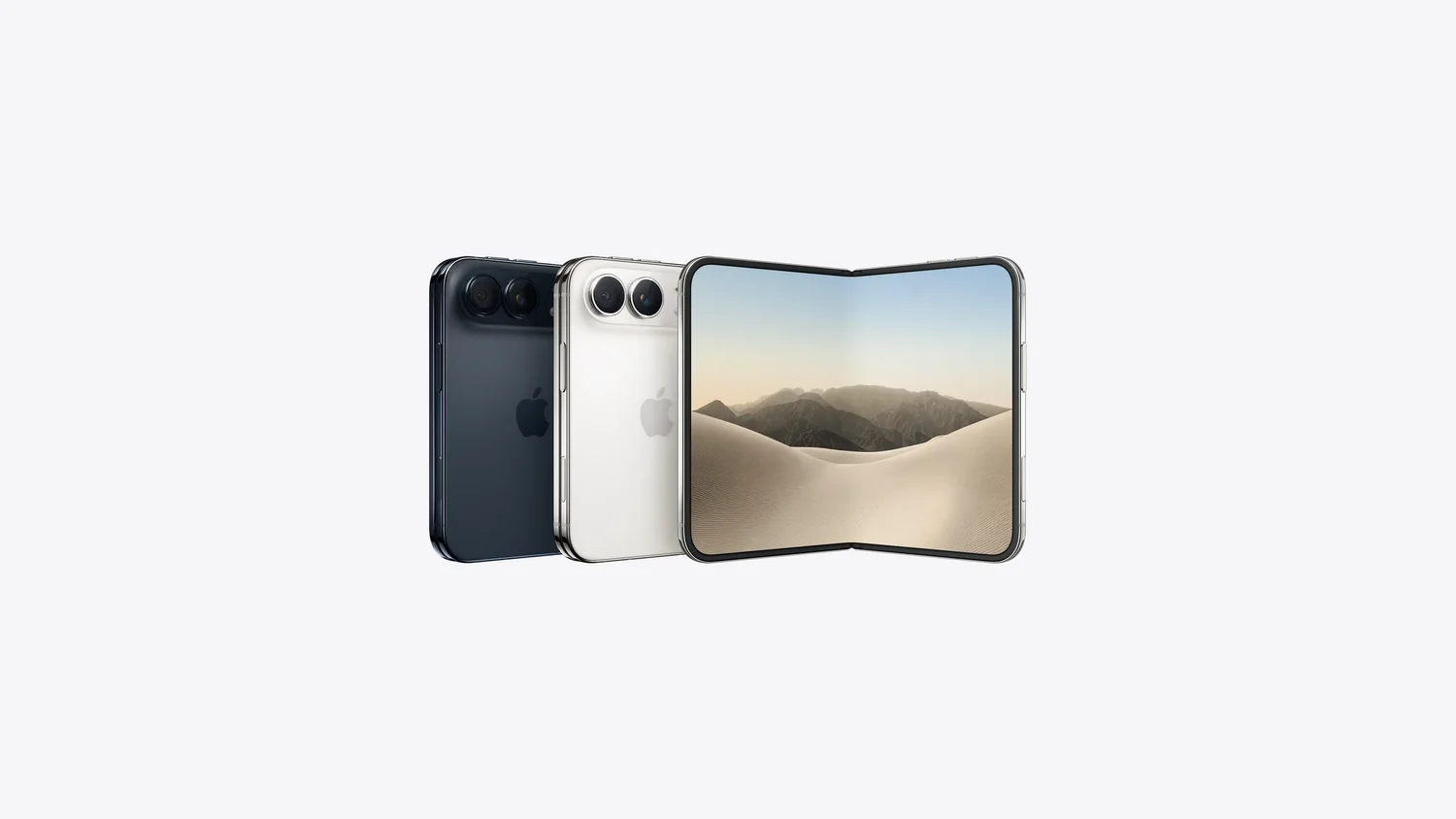 iPhone Duo in dunkler und heller Ausführung sowie mit aufgeklapptem Display