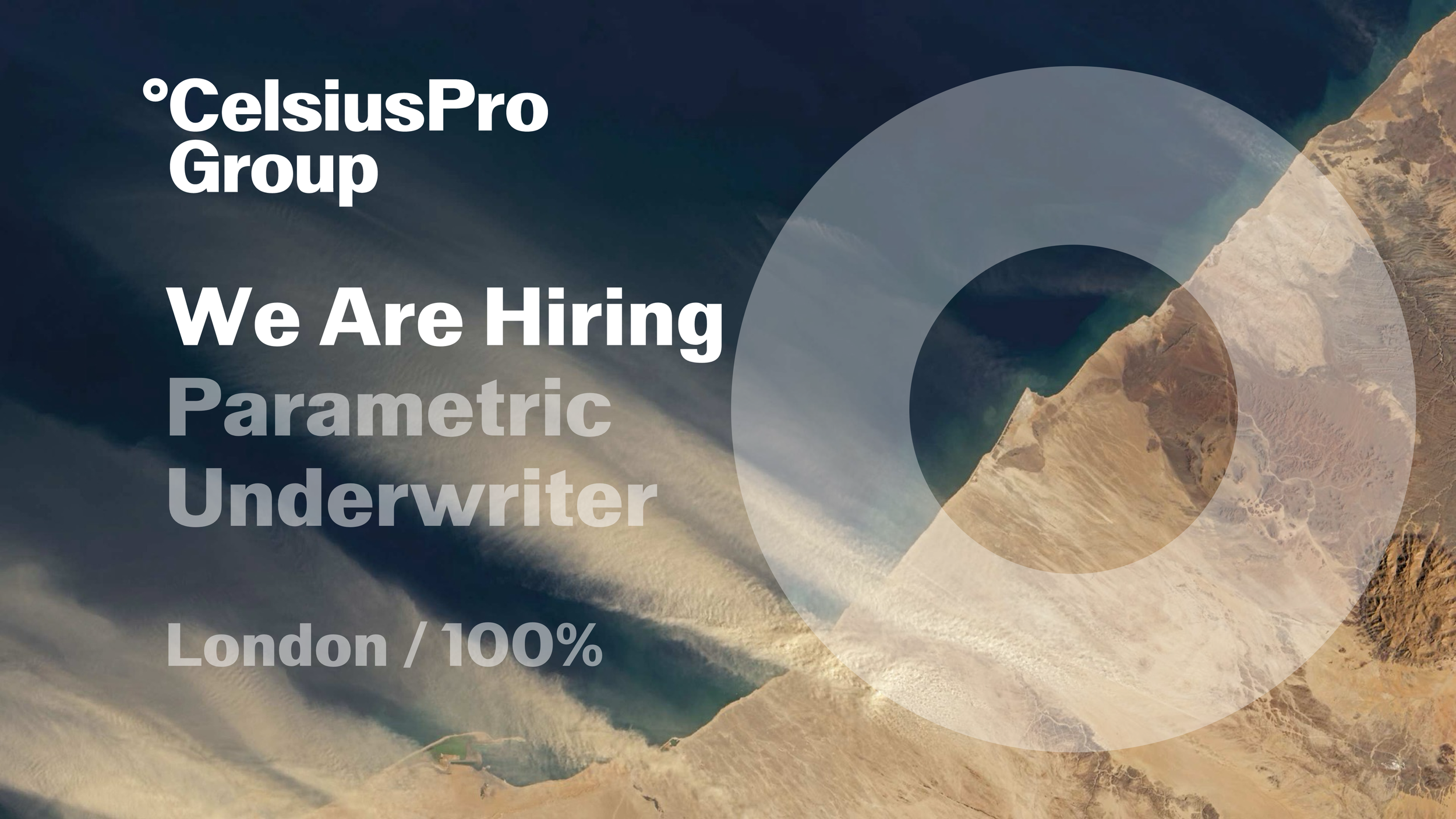 We Are Hiring! Parametric Underwriter / London