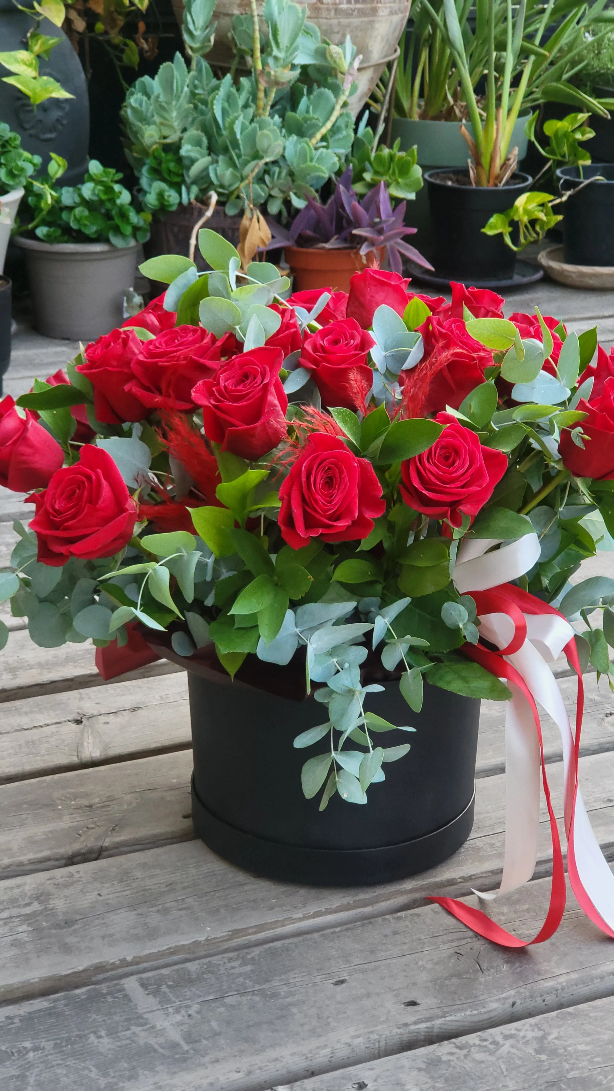Red Roses Bouquet in a Box