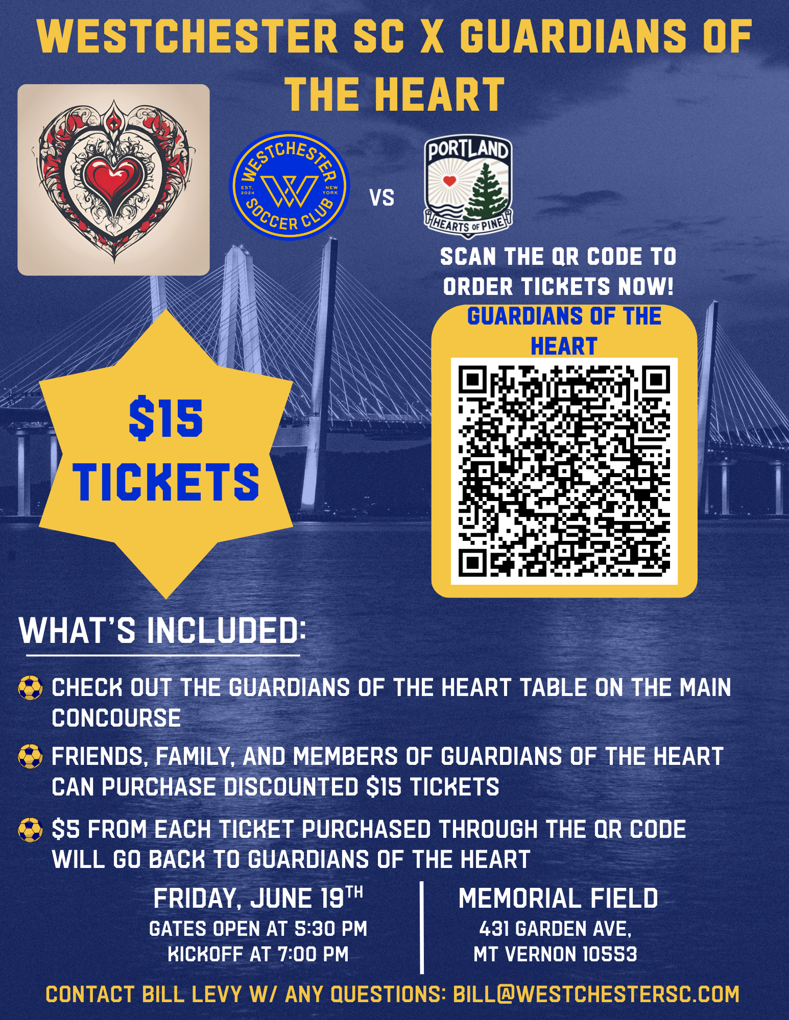 Westchester Soccer Club X Guardians of the Heart