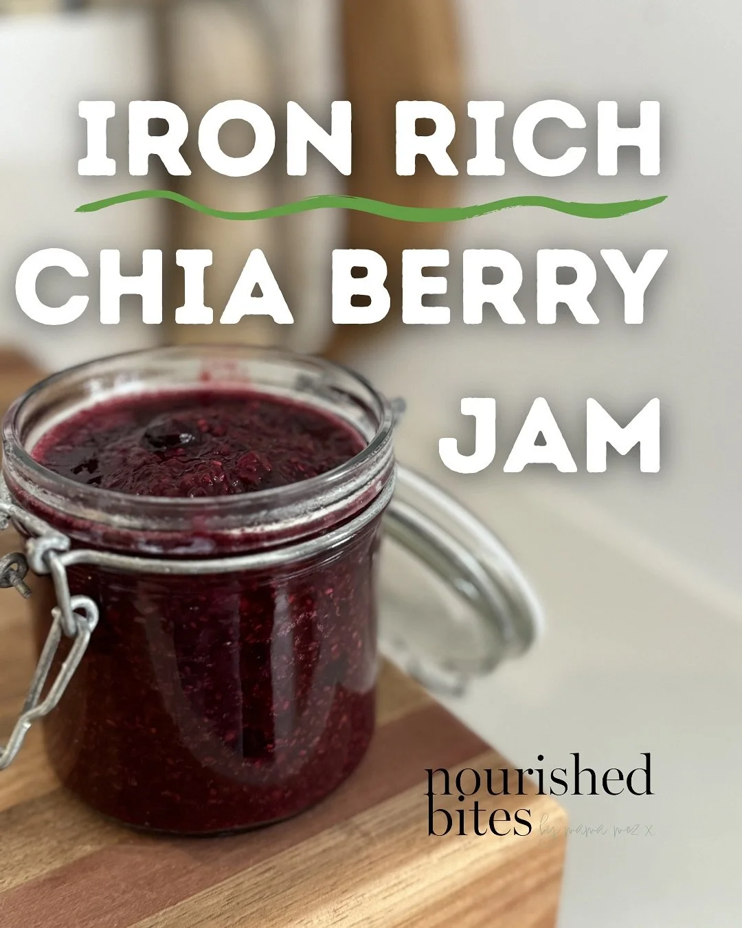 Every Sunday I make a fresh batch of my ✨Iron-Rich Chia Berry Jam✨ to get us through the week ~ my toddlers absolutely 👏🏻 LOVE 👏🏻 it! 

It goes on everything&hellip; stirred into oats, spread on sourdough, over ricotta, even drizzled on pancakes 