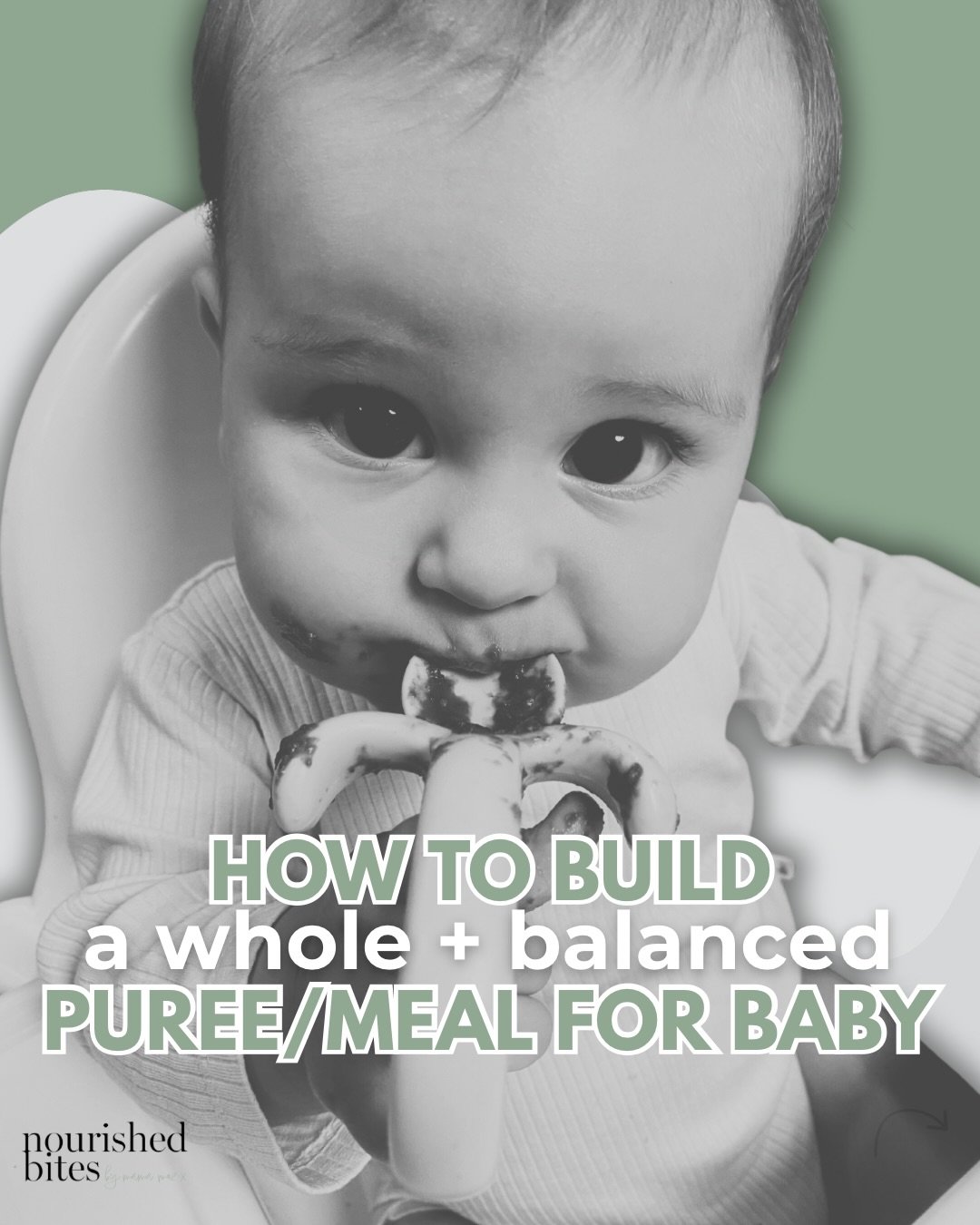 Starting your solids journey? Here&rsquo;s a guide to help you get started on prepping balanced &amp; nutritious purees. ✨ 

Slide 4 shows you how that looks if you&rsquo;re &lsquo;combo feeding&rsquo; with blw style fingers foods! 🥦 

Each componen