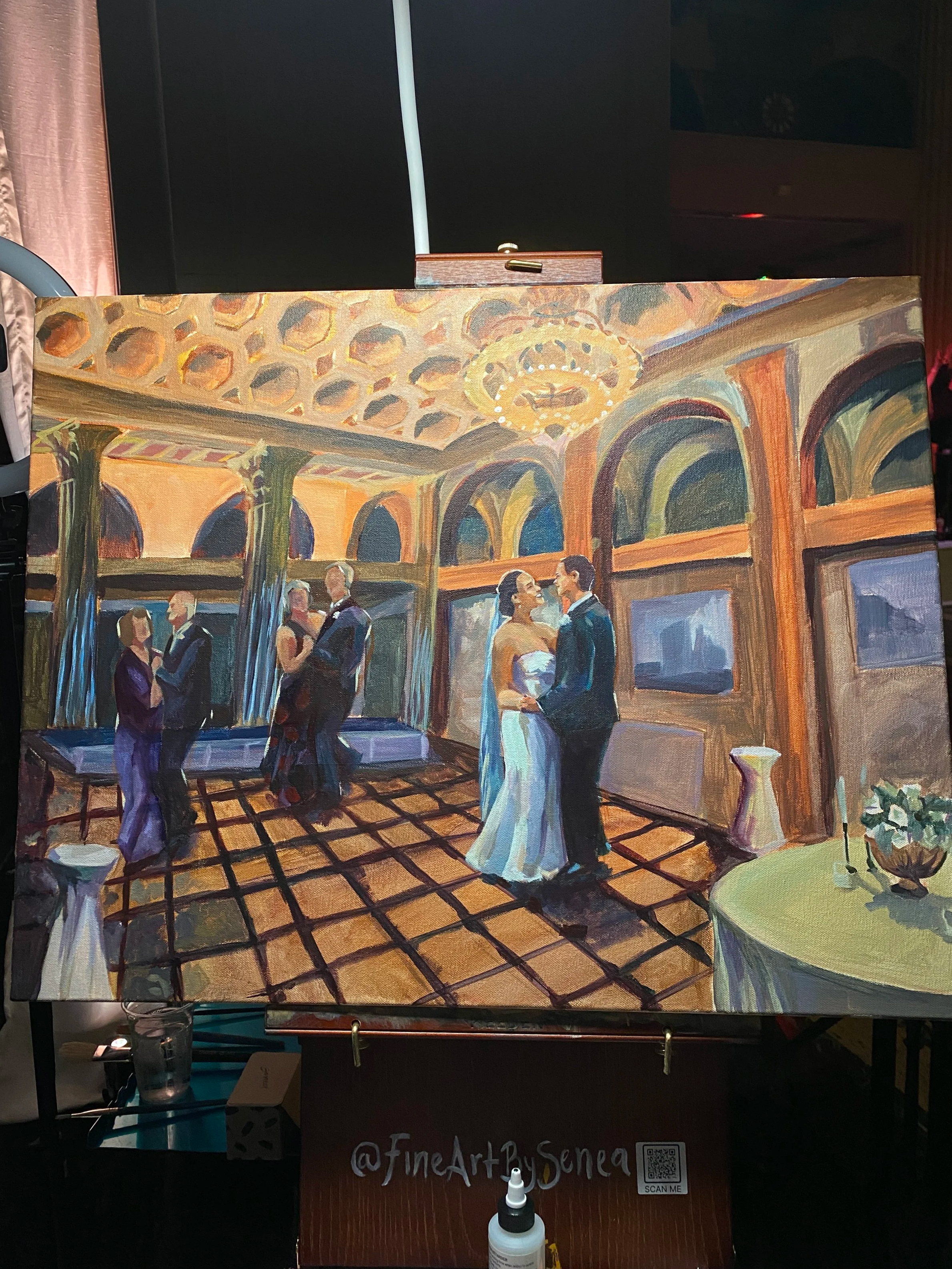 Wedding couple and parents first dance at the Capital on Baronne NOLA