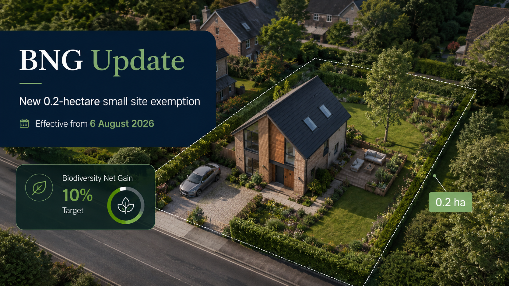Biodiversity Net Gain Update: New Exemption for Sites of 0.2 Hectares or Less