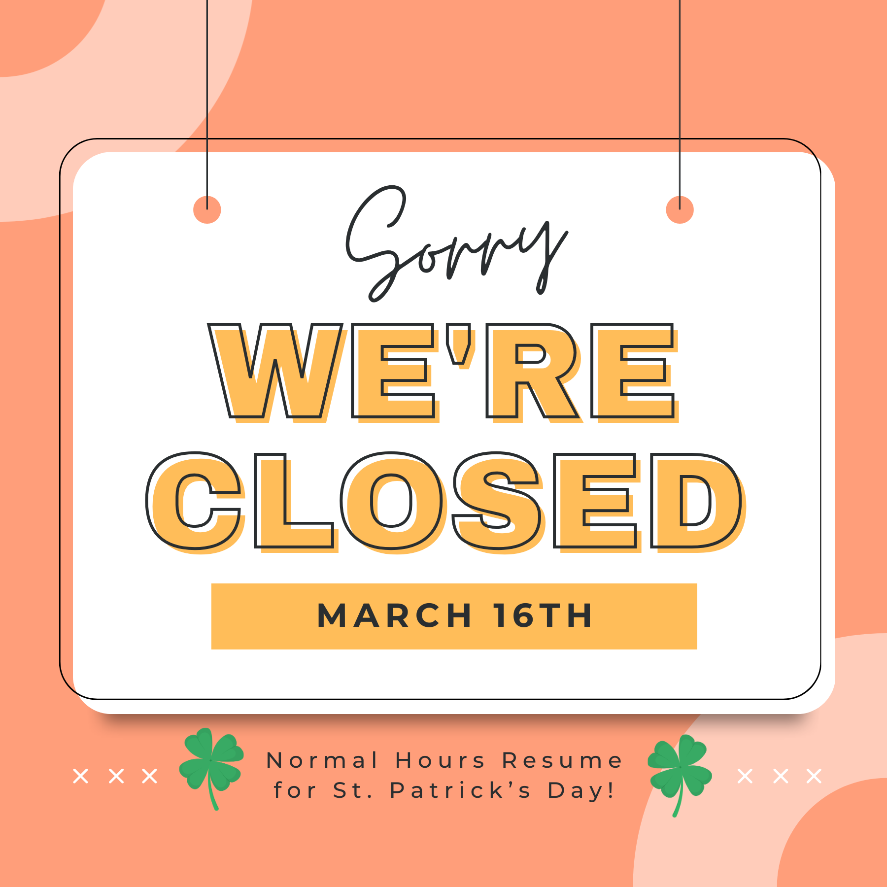 CLOSED DUE TO WEATHER