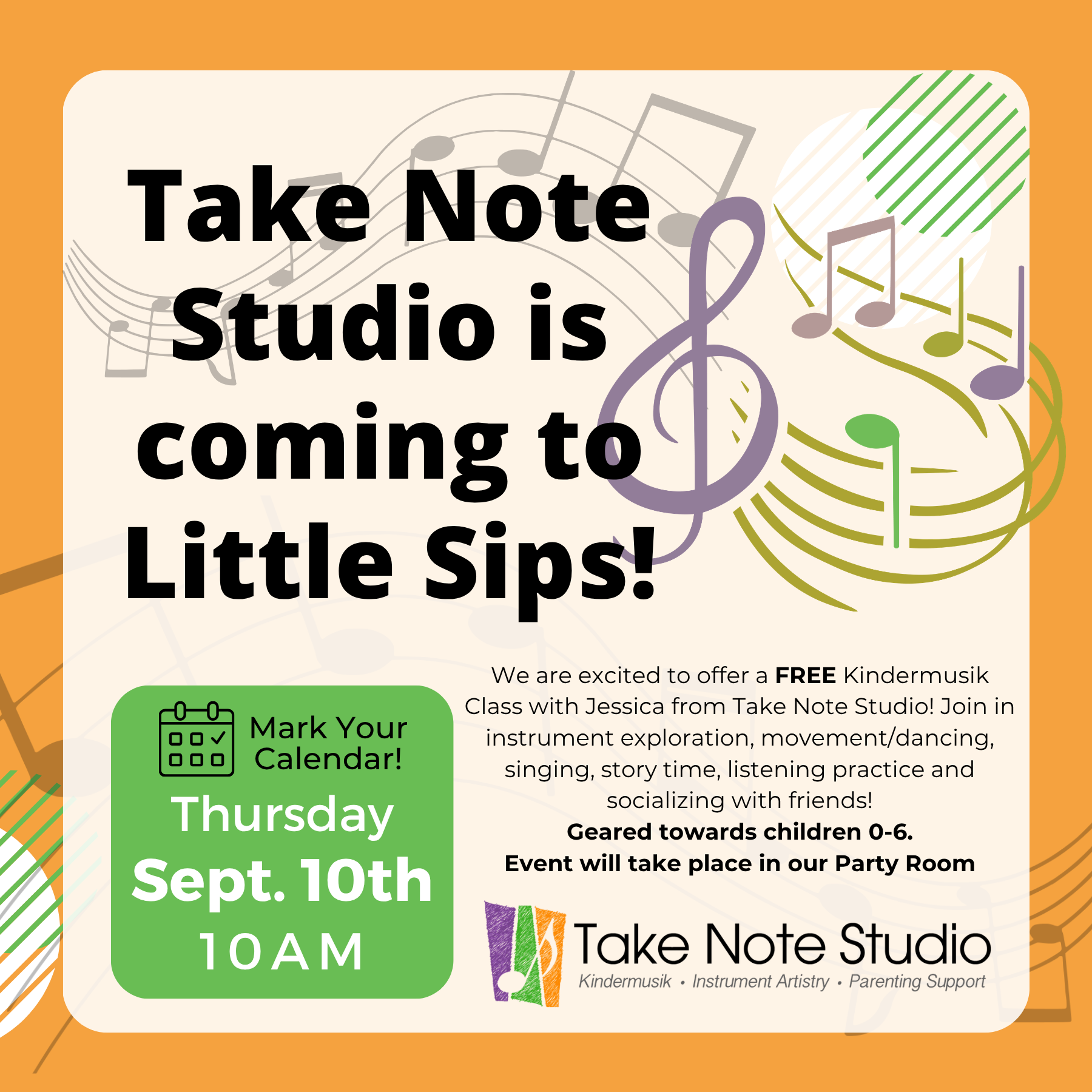 Kindermusik Class at Little Sips!