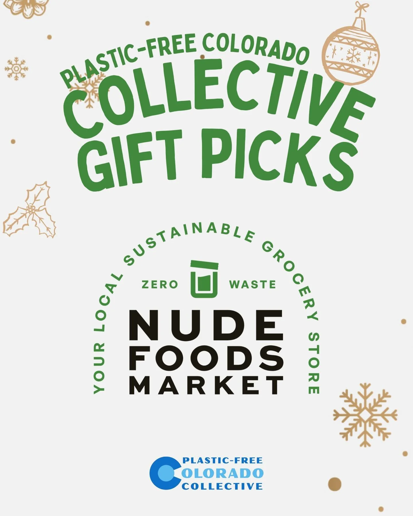 Plastic-Free Colorado Collective Collective Gift Picks from @nudefoodsmarket 

Stop by @nudefoodsmarket&rsquo;s Boulder &amp; Denver stores for these in-store only items! 🎄🎁

#shoplocal #plasticfree #sustainability