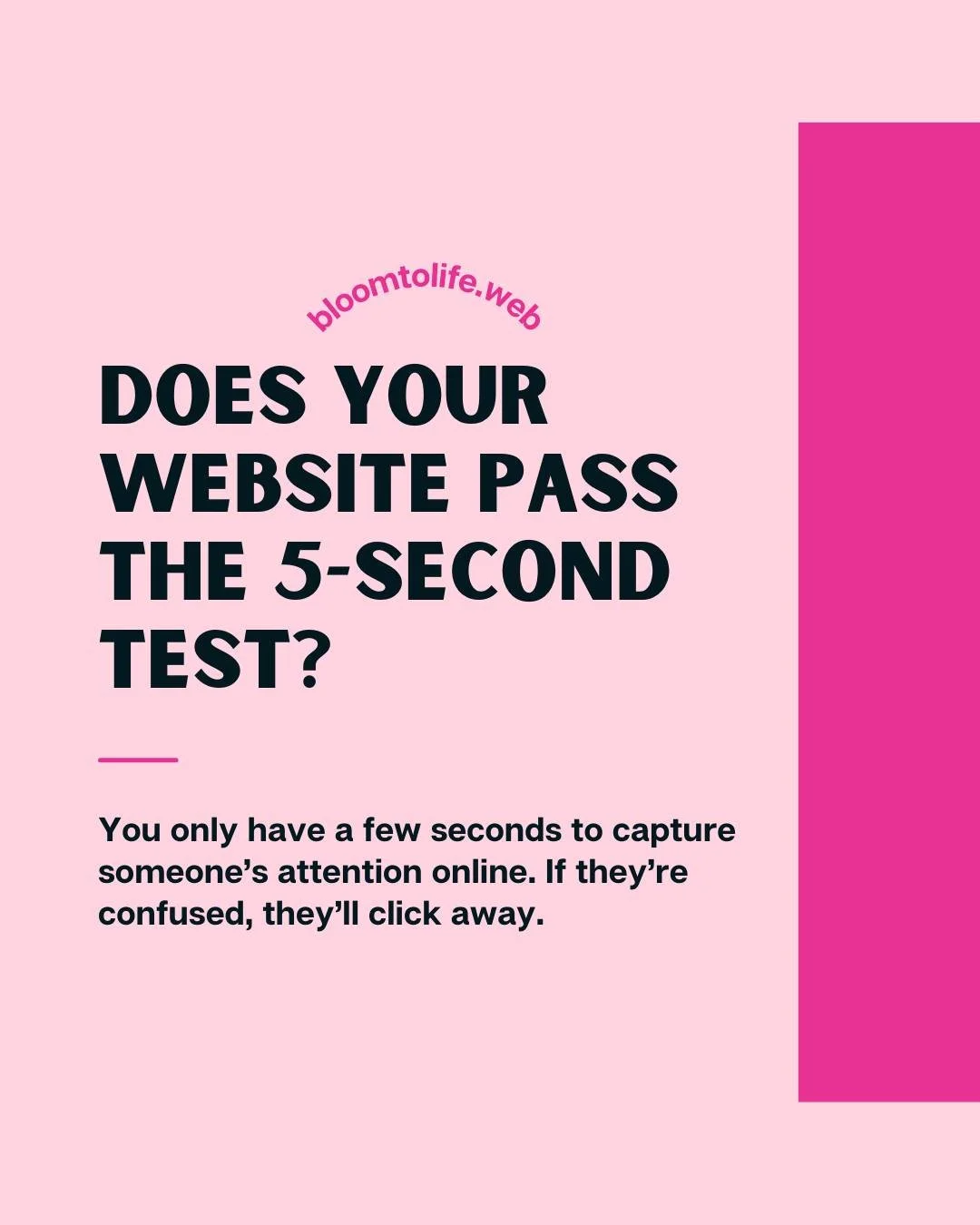 The 5-second test might be the quickest way to find out if your website is working for you or silently pushing people away.

Here&rsquo;s how it works:
👉 Ask someone unfamiliar with your business to look at your homepage for 5 seconds.
👉 Then close