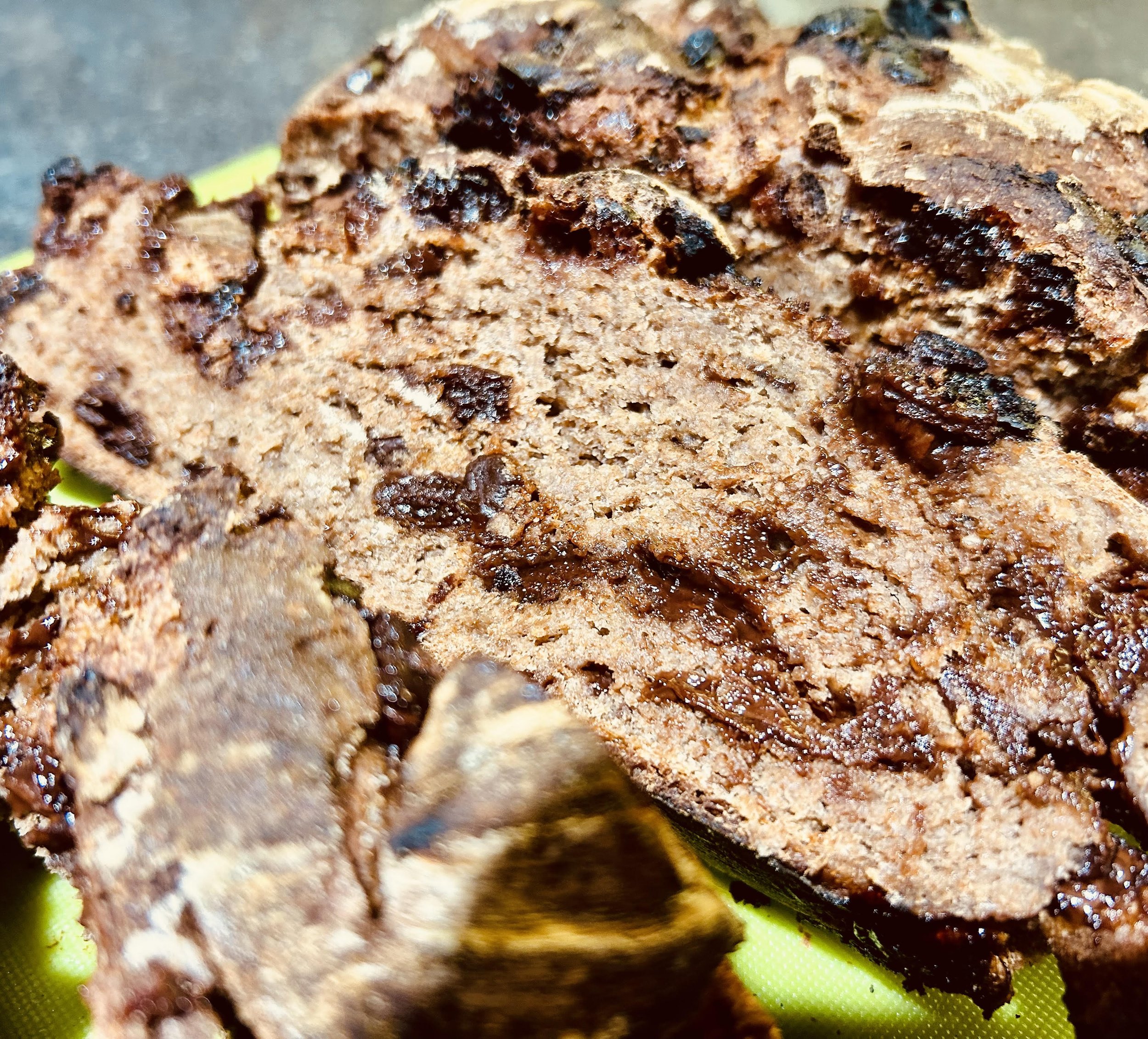 Chocolate Cherry Sourdough Rye Loaf