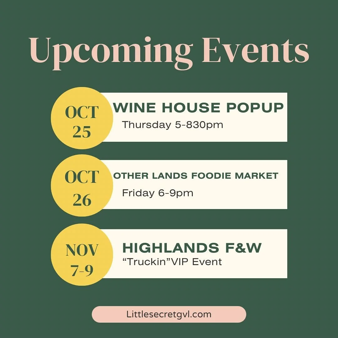 We are partnering with some really cool places and events coming up and we hope to see your beautiful faces there!