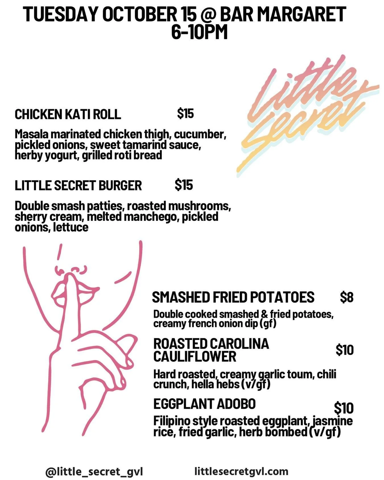 NEW MENU DROP FOR OUR TUESDAY TAKEOVER @thebarmargaret. We&rsquo;ve got some old favorites and some new hotties. We turned the Mushroom Toast into a smash burger that absolutely slaps. COME GET THIS DELICIOUSNESS AND DRINK SOME AMAZING COCKTAILS TOO!