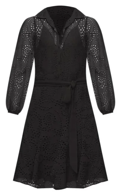 EYELET SHIRT DRESS
