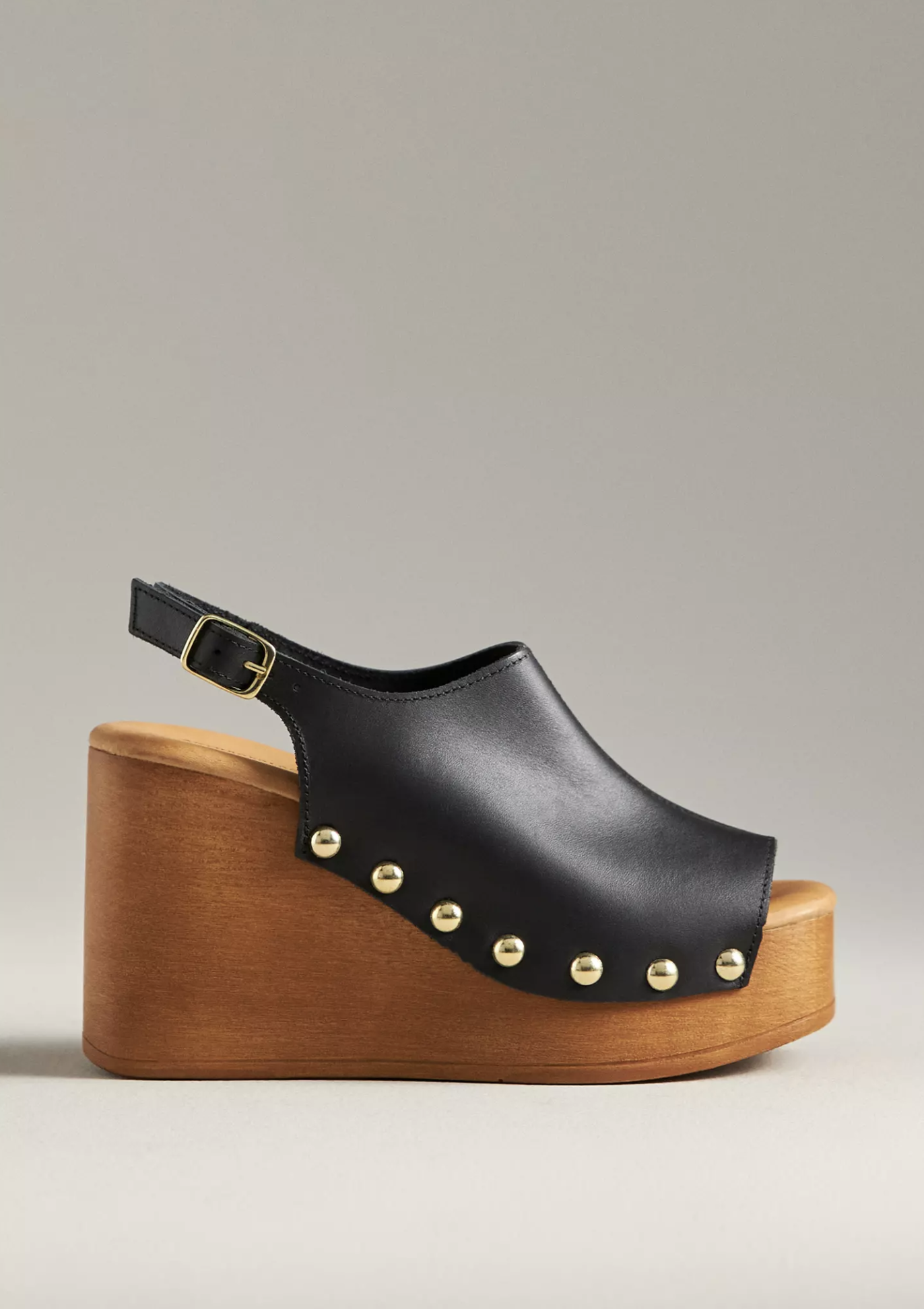SLINGBACK WOOD HEEL