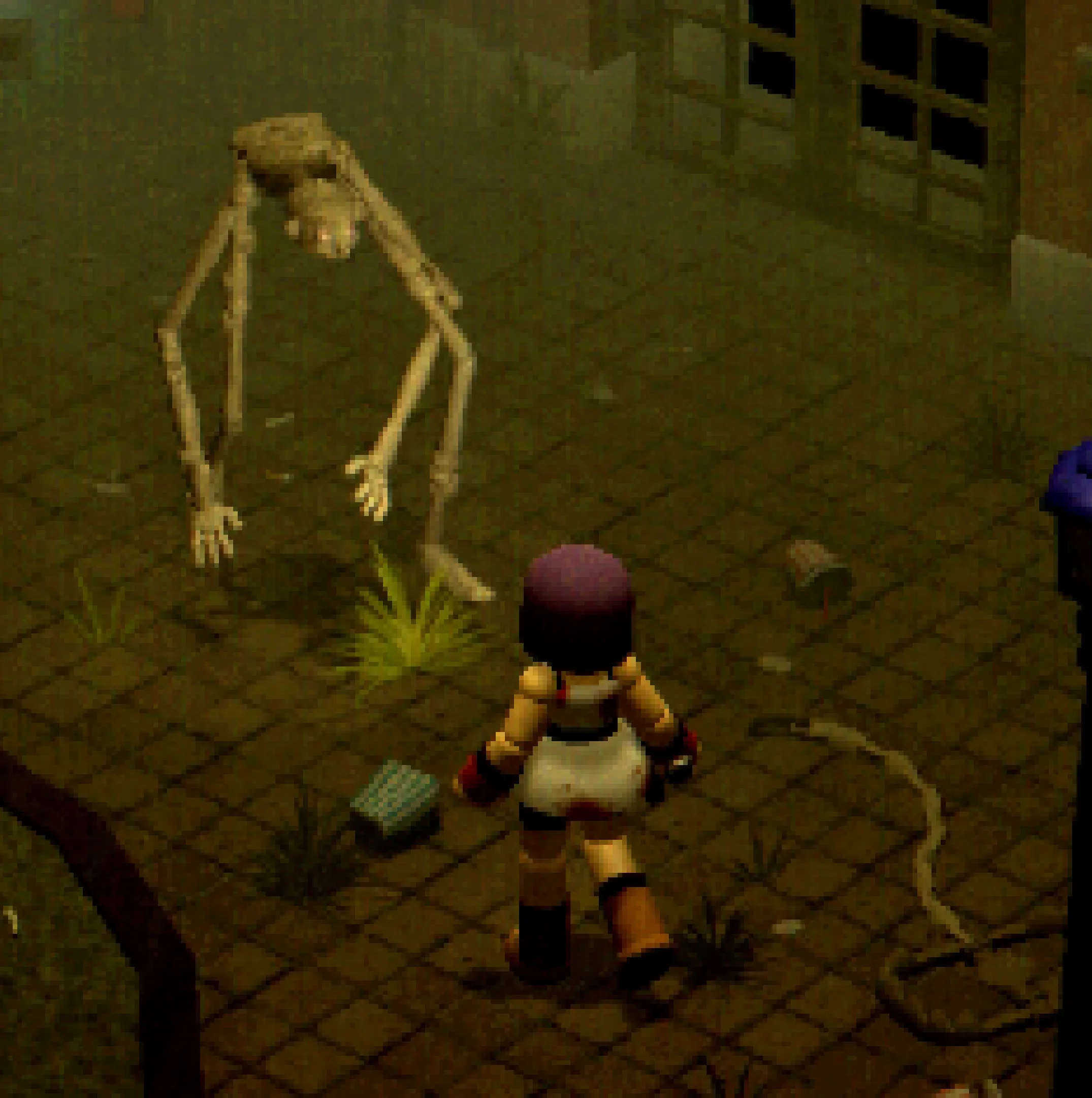 a screenshot from Crow Country by SFB games showing an early PlayStation graphics style