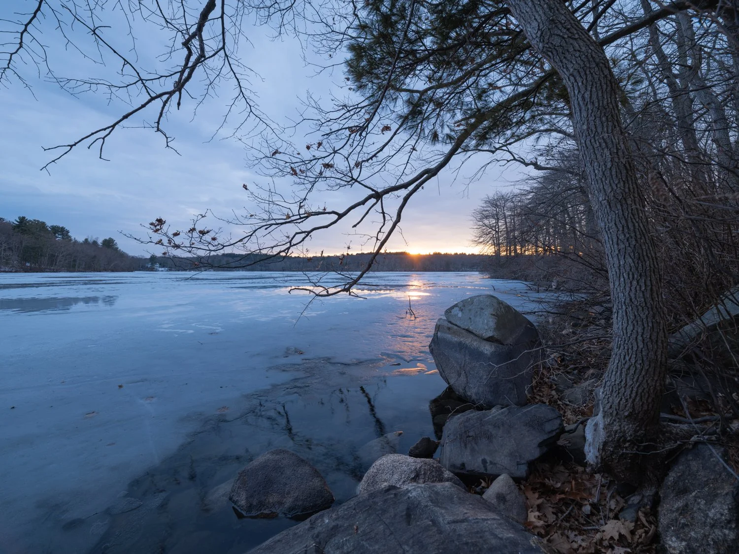 Flint's Pond Late Winter Sunset