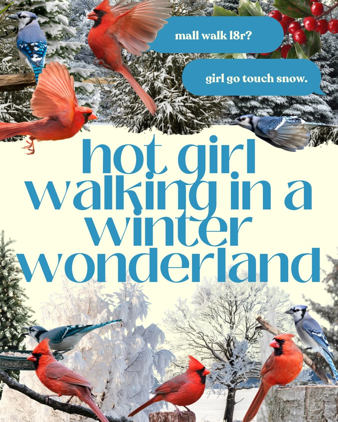 pull on ur boots babes we&rsquo;re gonna go try not to slip and look @ trees ❄️