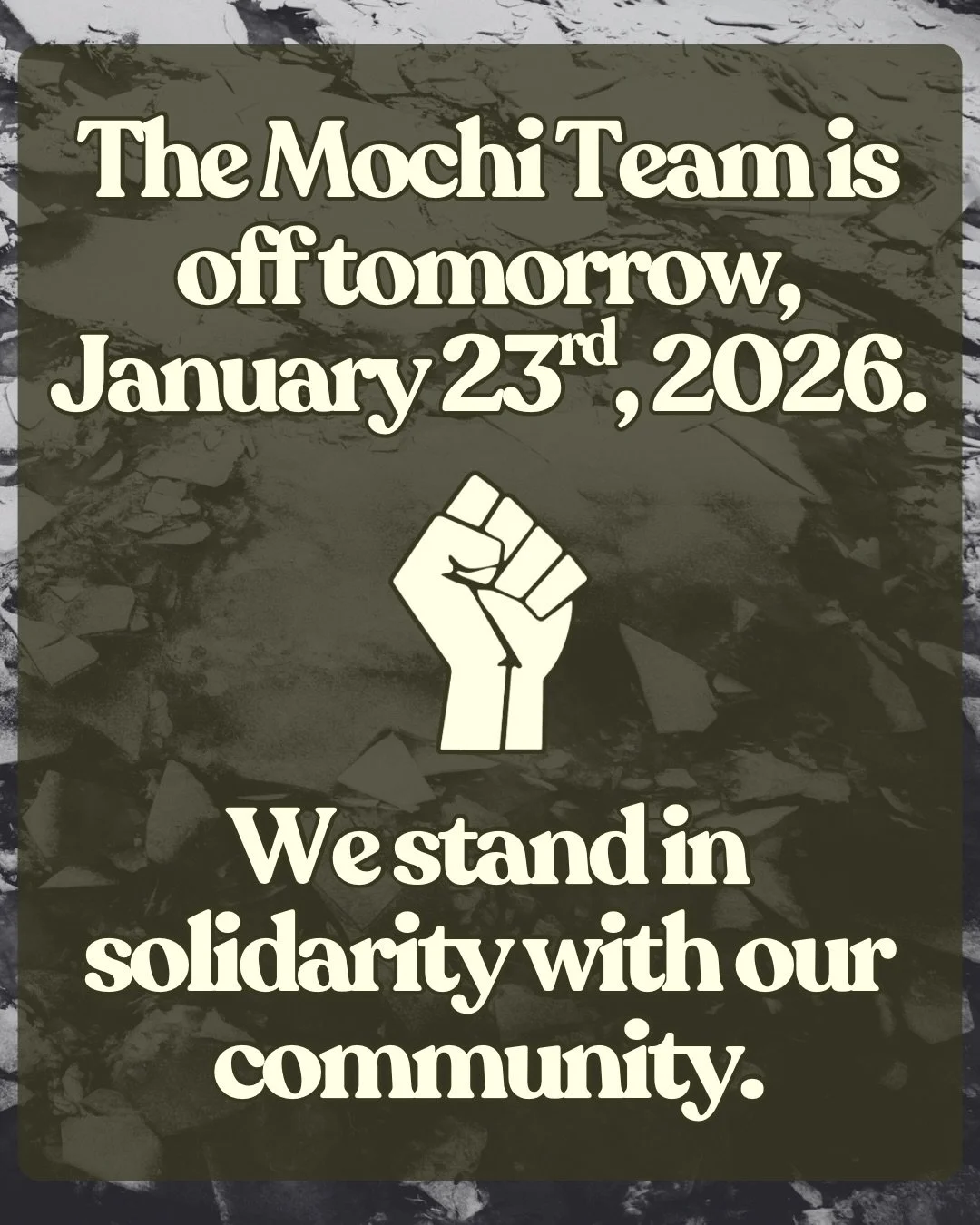 this isn&rsquo;t a day off, and we aren&rsquo;t sitting still. our friends and neighbors are targets, and are actively being harassed and terrorized. no human being is &ldquo;illegal,&rdquo; but even if they were, they don&rsquo;t deserve to be profi