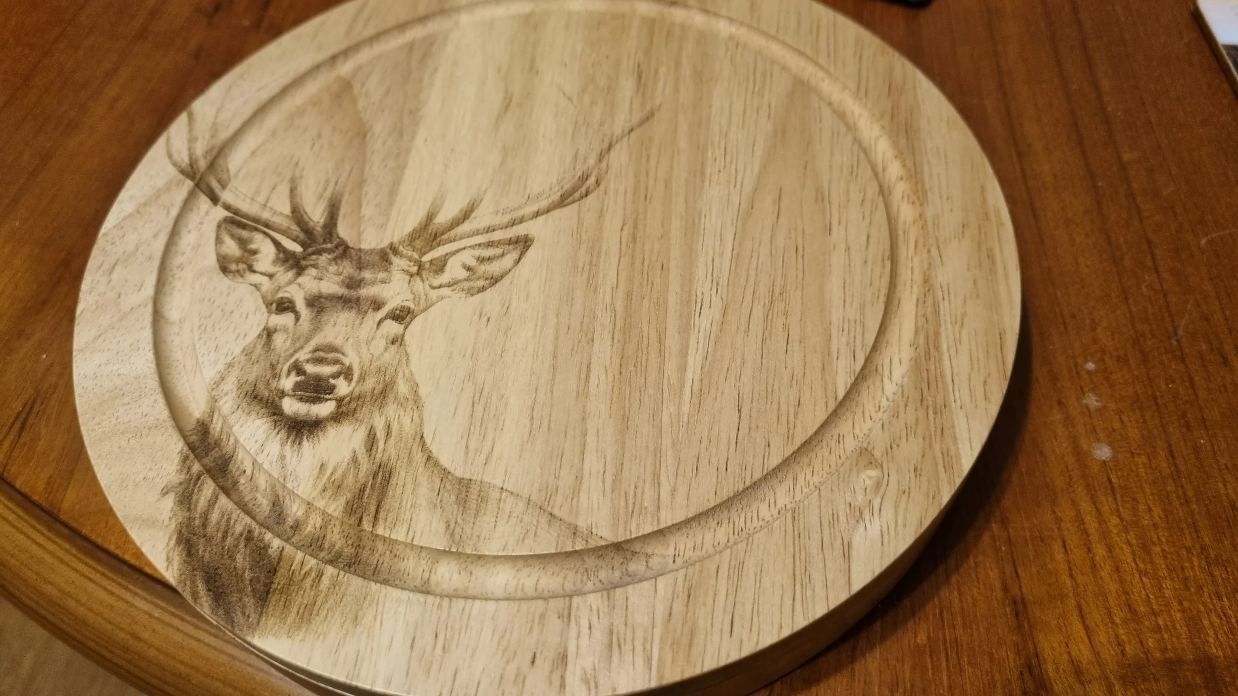 Rustic Laser-Engraved Cheese Cutting Board