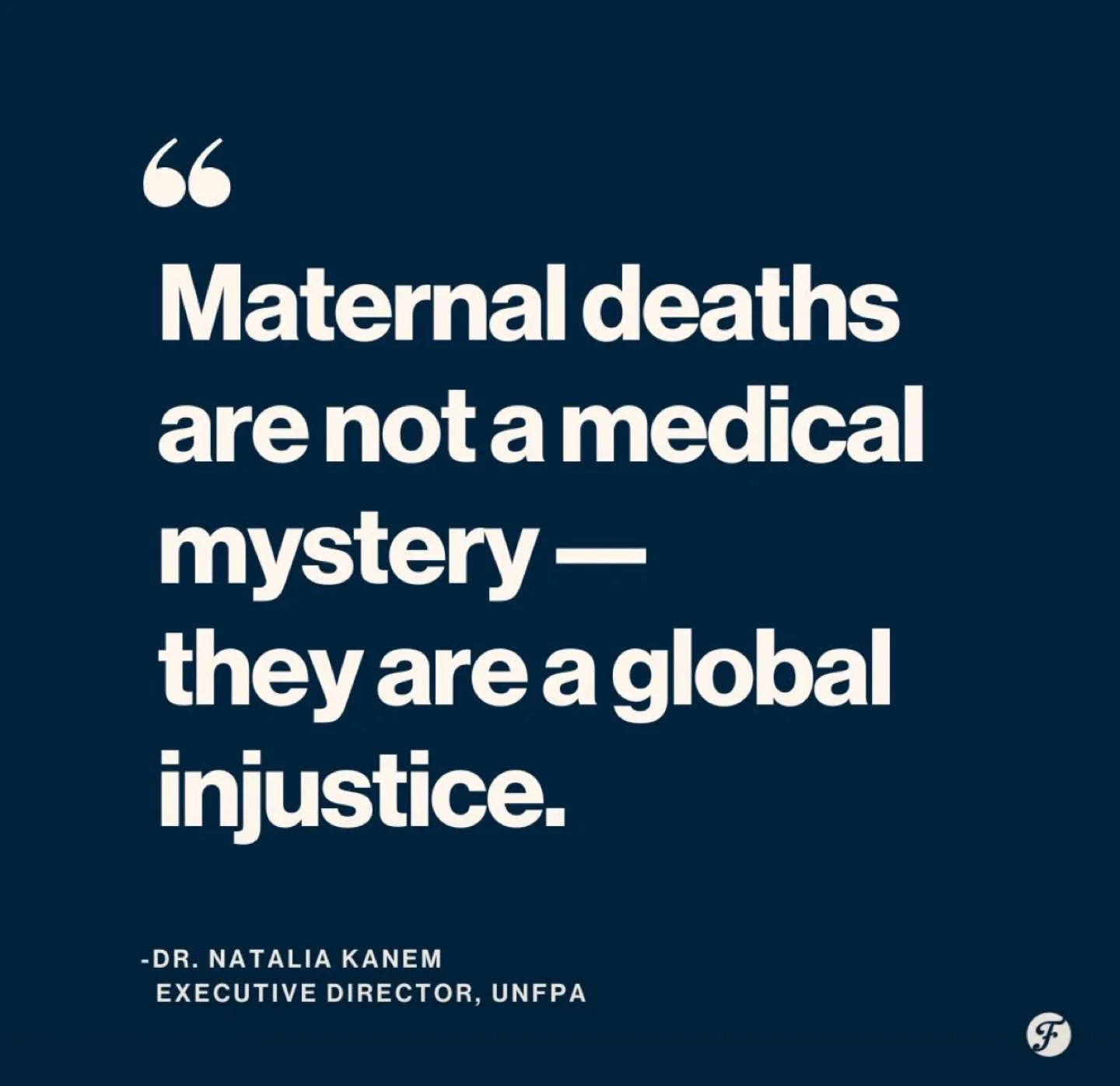 Every two minutes, a woman dies in pregnancy or childbirth. That's 260,000 women per year. According to the United Nations Population Fund, nearly all of them are preventable.