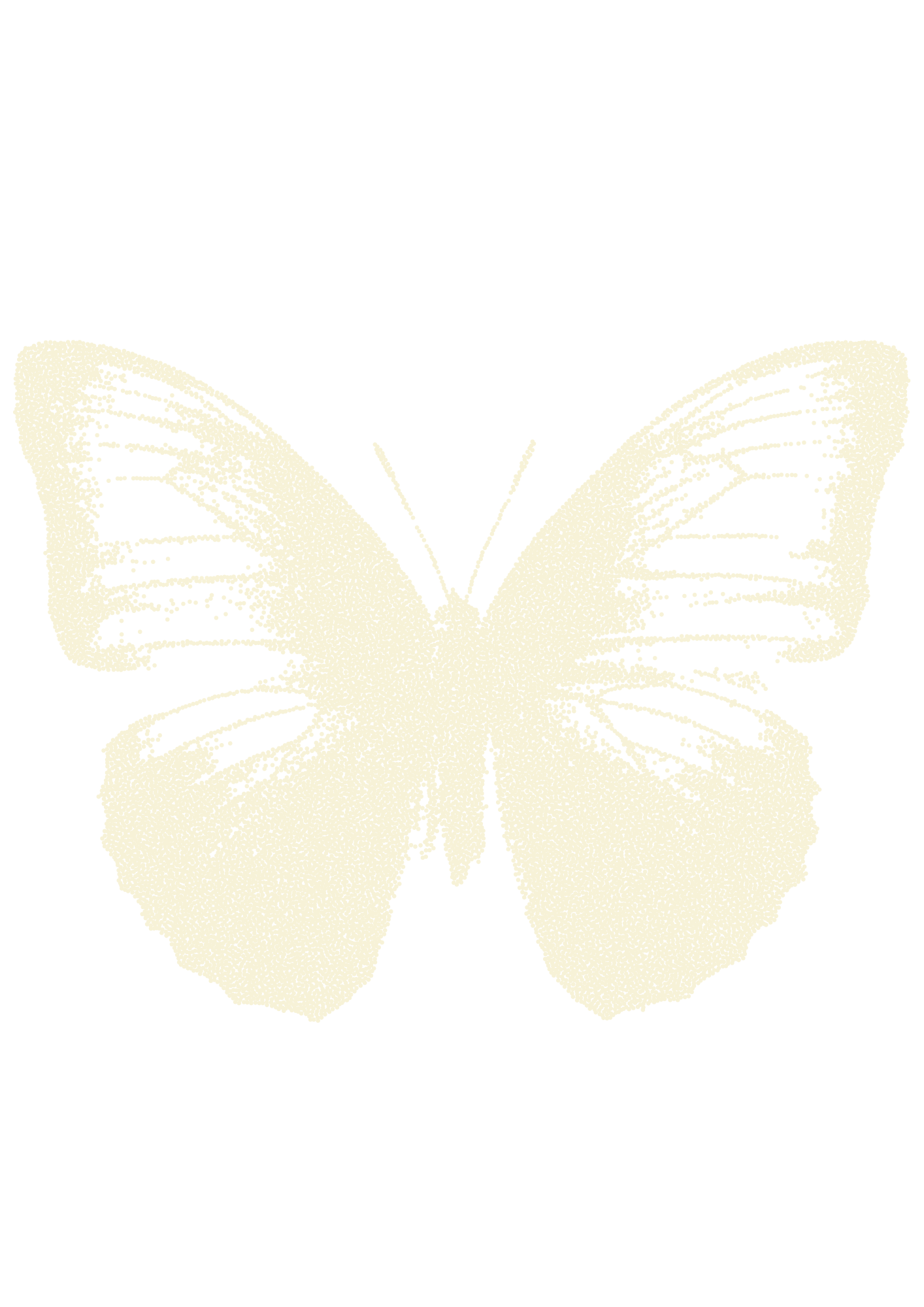 Graphic illustration of a butterfly with detailed wings on a black background.