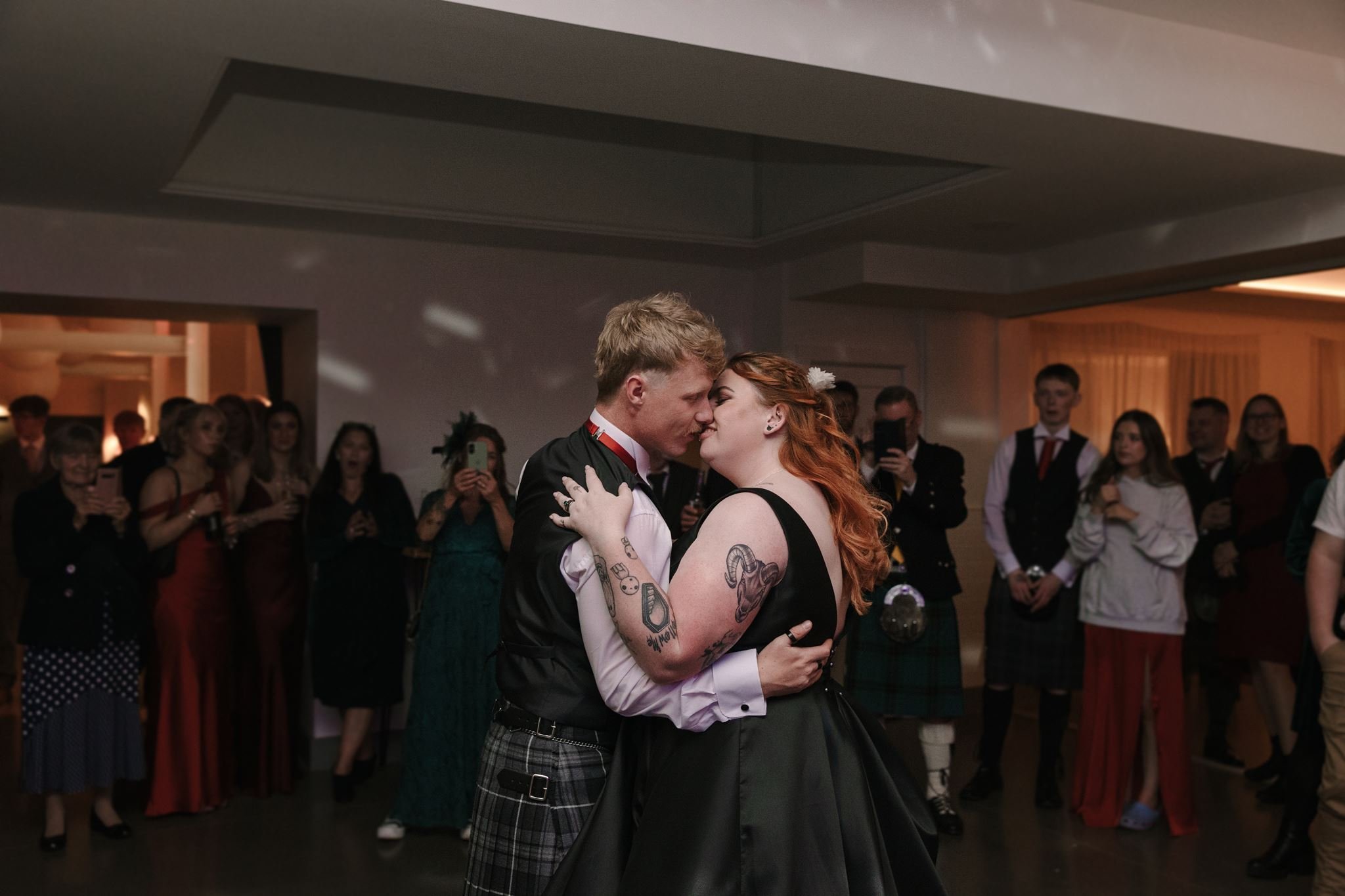 intimate first dance photo at harbour barn