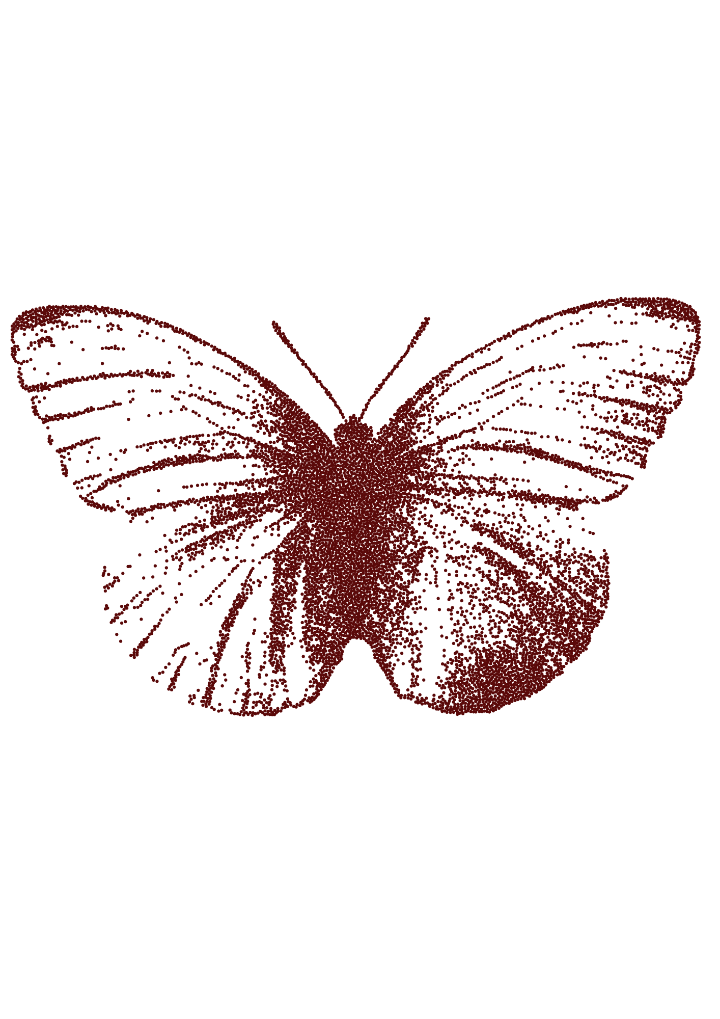 Red butterfly illustration on black background