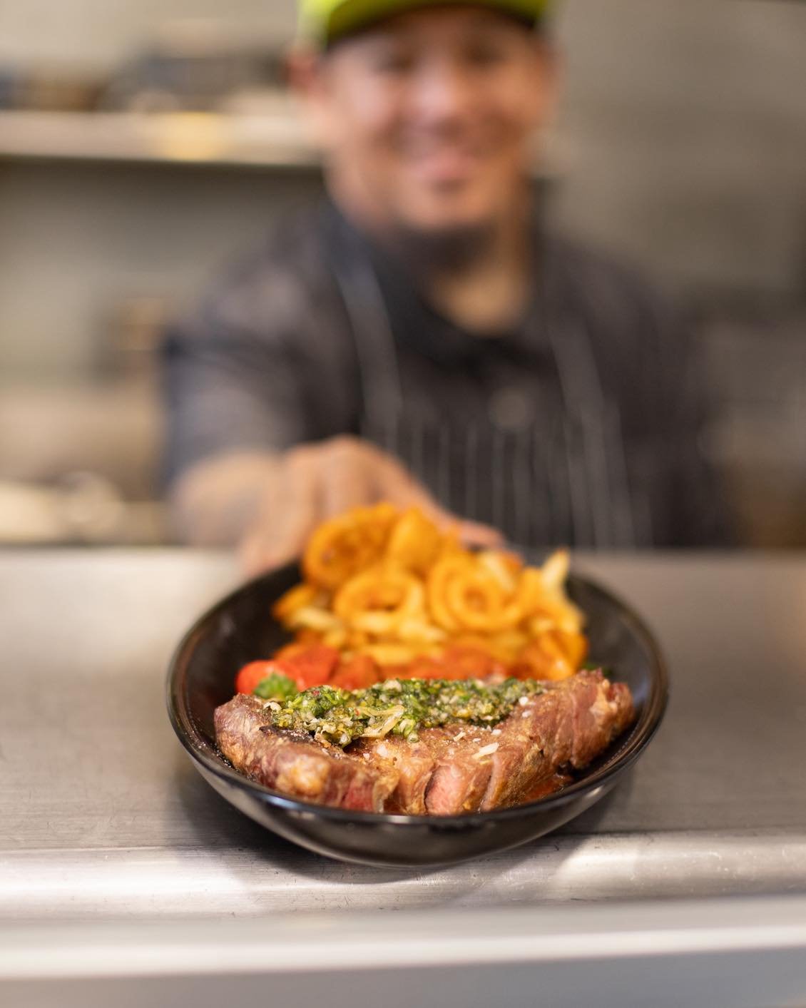 Hot off the line: NY strip steak &amp; funky fries. 🔥 

#cocodecklahaina #cocodeck #lahaina #oceanfrontdining #mauirestaurant 
#maui #thekitchenassassin