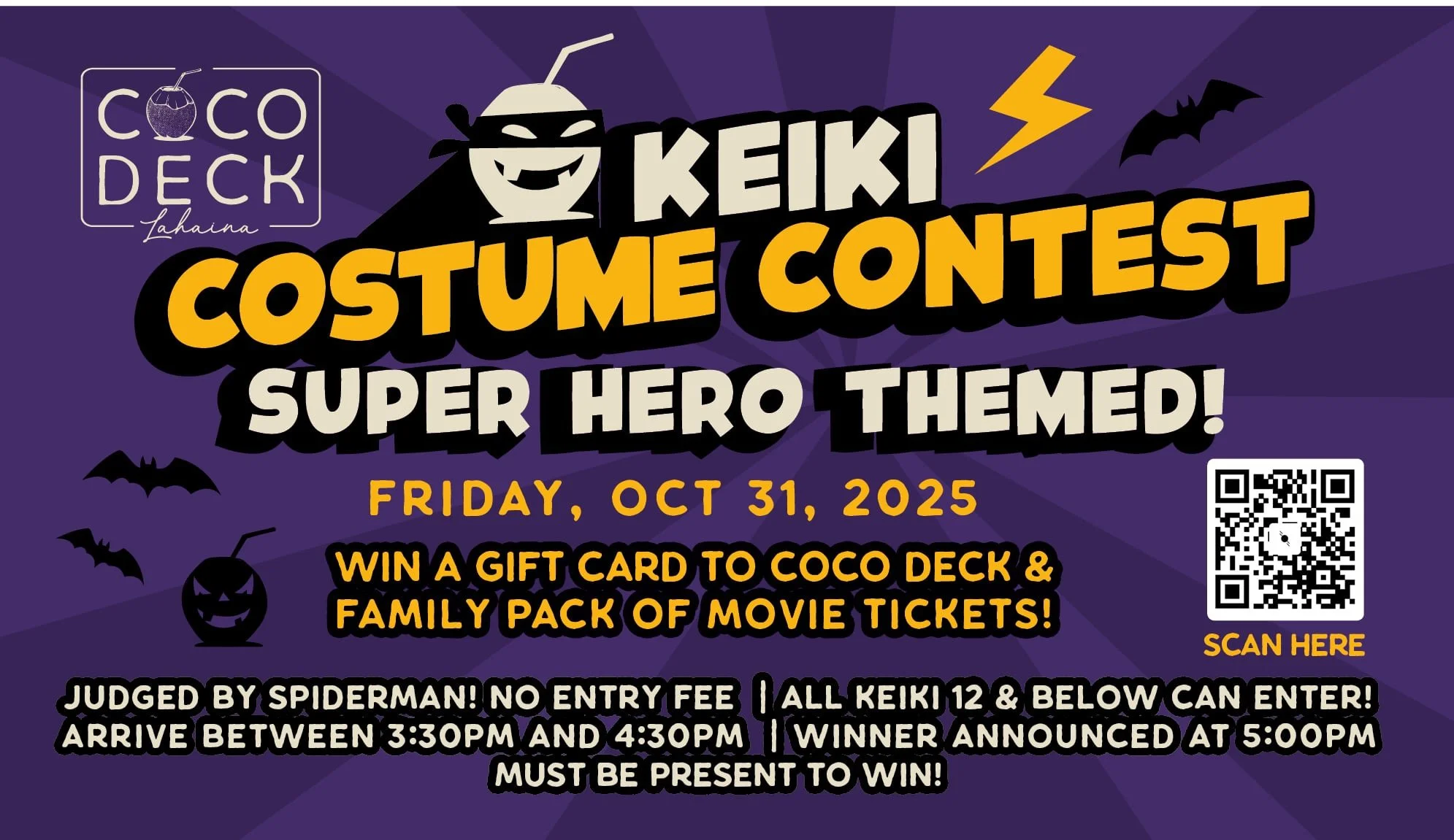 🎃 Keiki Halloween Costume Contest at Coco Deck Lahaina