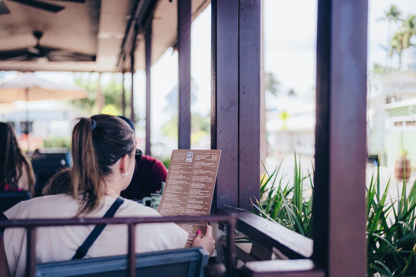 Menus up, worries down. Meet us at Coco Deck!