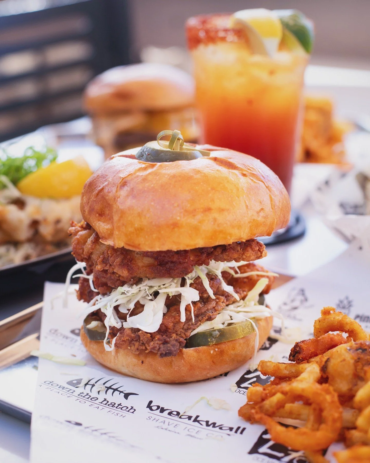 She&rsquo;s hot, she&rsquo;s crispy, she&rsquo;s a little messy. Just the way we like it 😏 Hot Chick Sando waiting for you at @cocodecklahaina