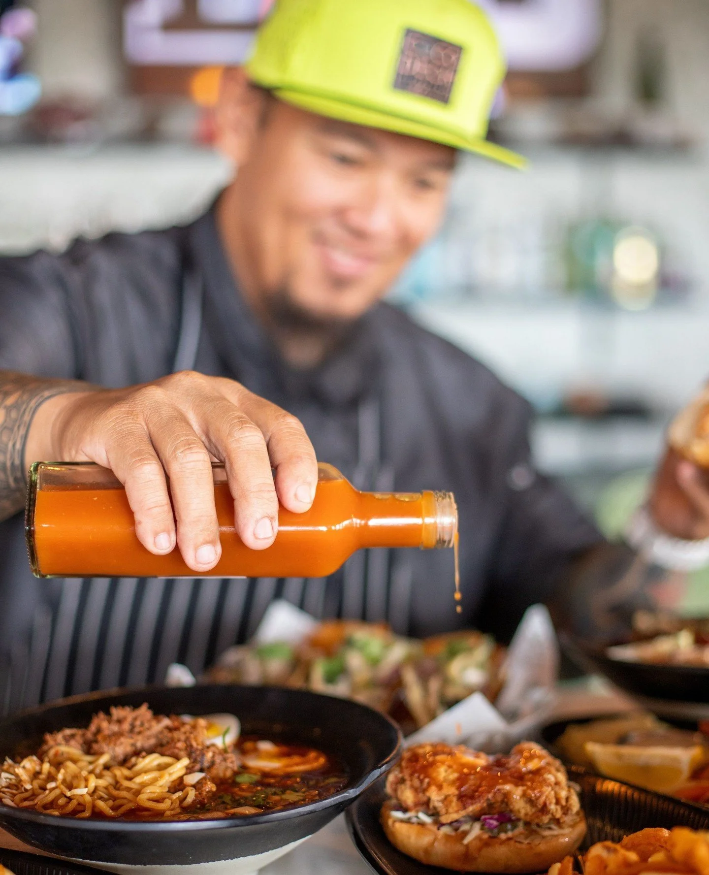 Chef Alvin likes it's spicy! 🌶️ Crank up the heat on your grindz with @lahainaboyhotsauce created by @thekitchenassassin ! Try sample at Coco Deck @malatavern and @pizzaparadiso - Purchase it at the Coco Deck Shop or at our favorite local grocery st