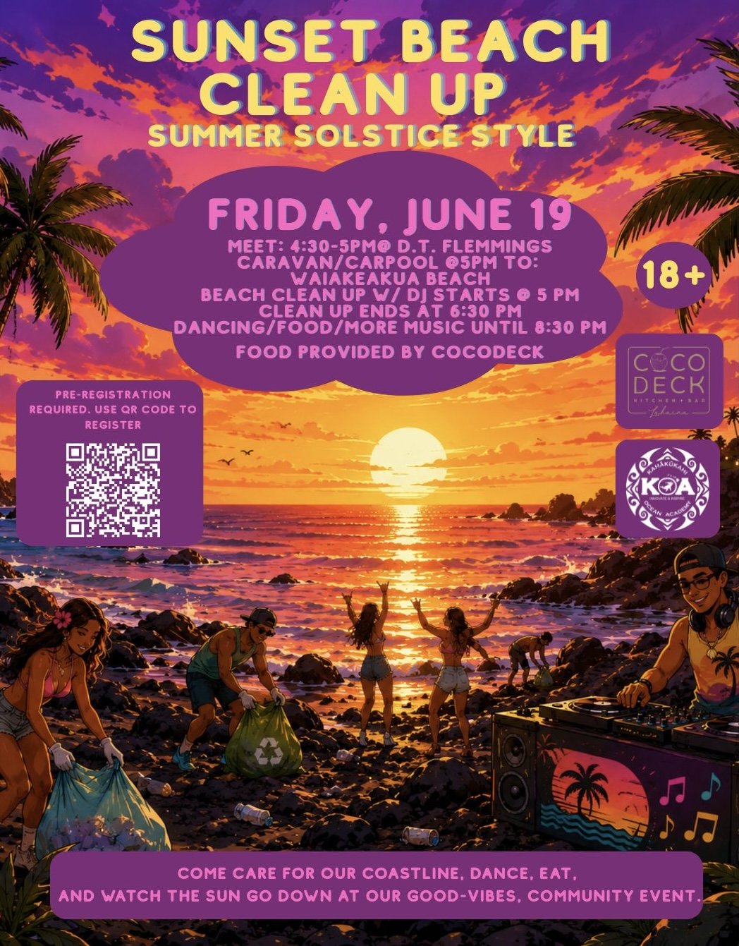 Coco Deck Joins the Sunset Beach Clean Up This Summer Solstice