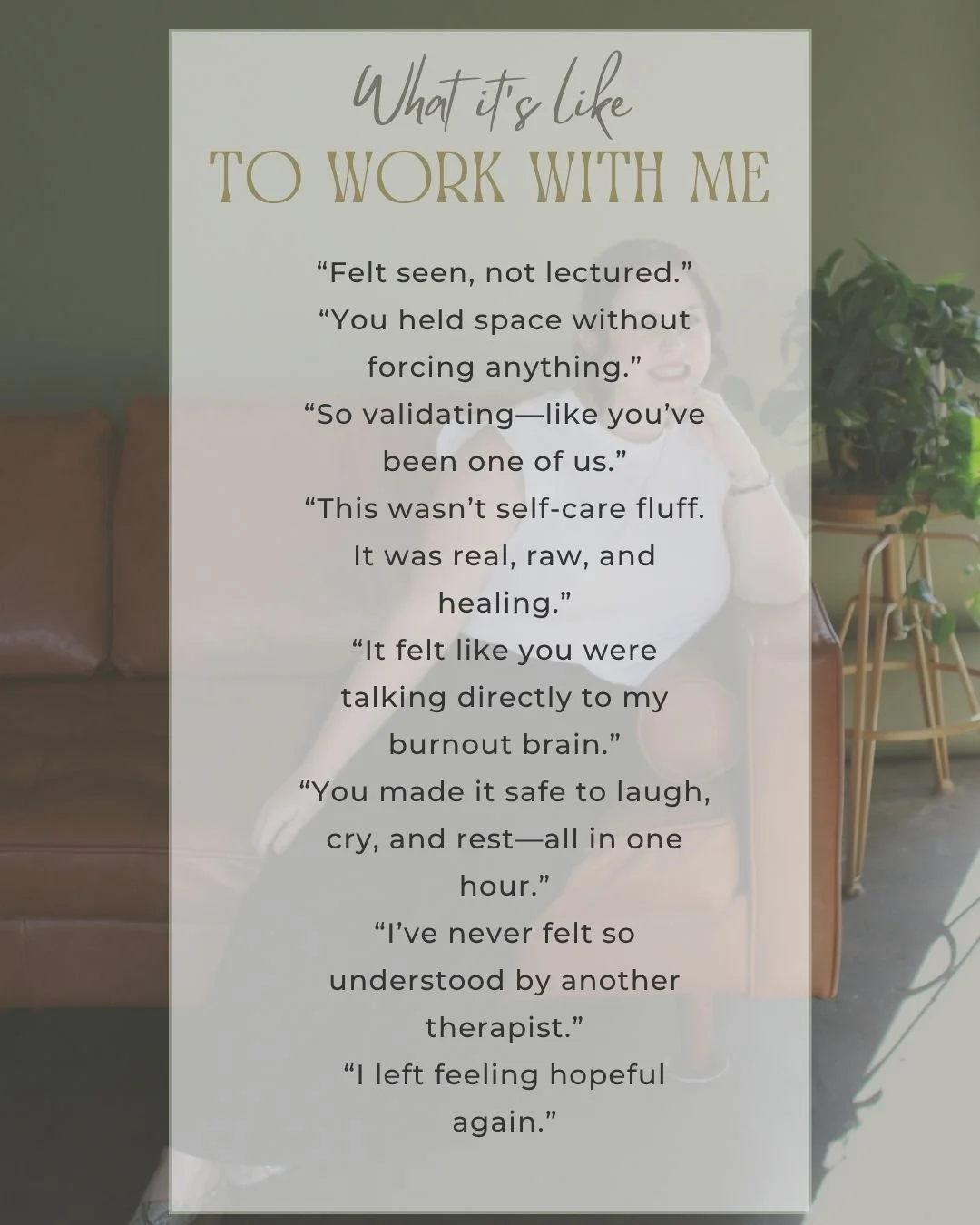 Testimonial about working with Aubrey Richardson for burnout support