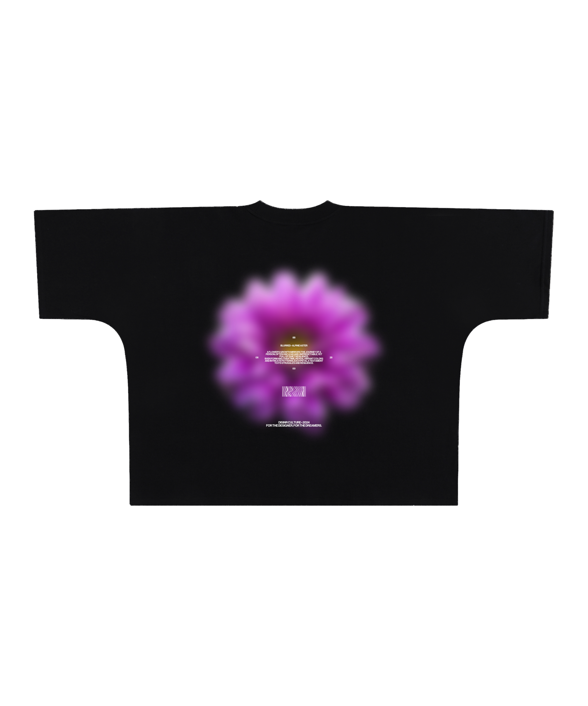 Blurred Alpine Aster Oversized Widefit Shirt