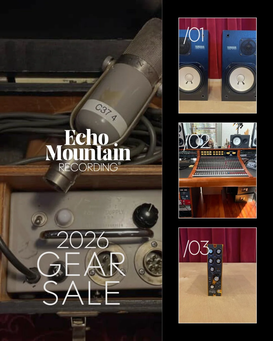 Hey folks! Since we reopened our doors last month, it's been a perfect time to spring clean and get ready for 2026. We&rsquo;ve done a light refresh to the studio interiors, the layout, and that means we also have GEAR FOR SALE! ⁠
⁠
Scroll through to