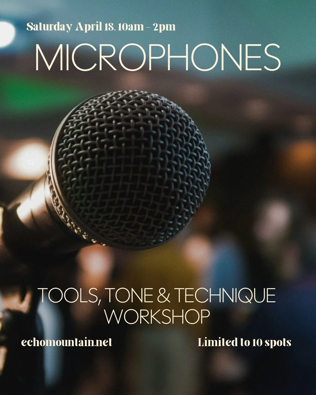 REGISTER NOW⁠
⁠
If you&rsquo;ve ever wondered why one vocal sounds expensive and another sounds flat, this is where you start.⁠
⁠
Our half-day Microphones Workshop is perfect for artists recording at home, producers refining their sound, and engineer
