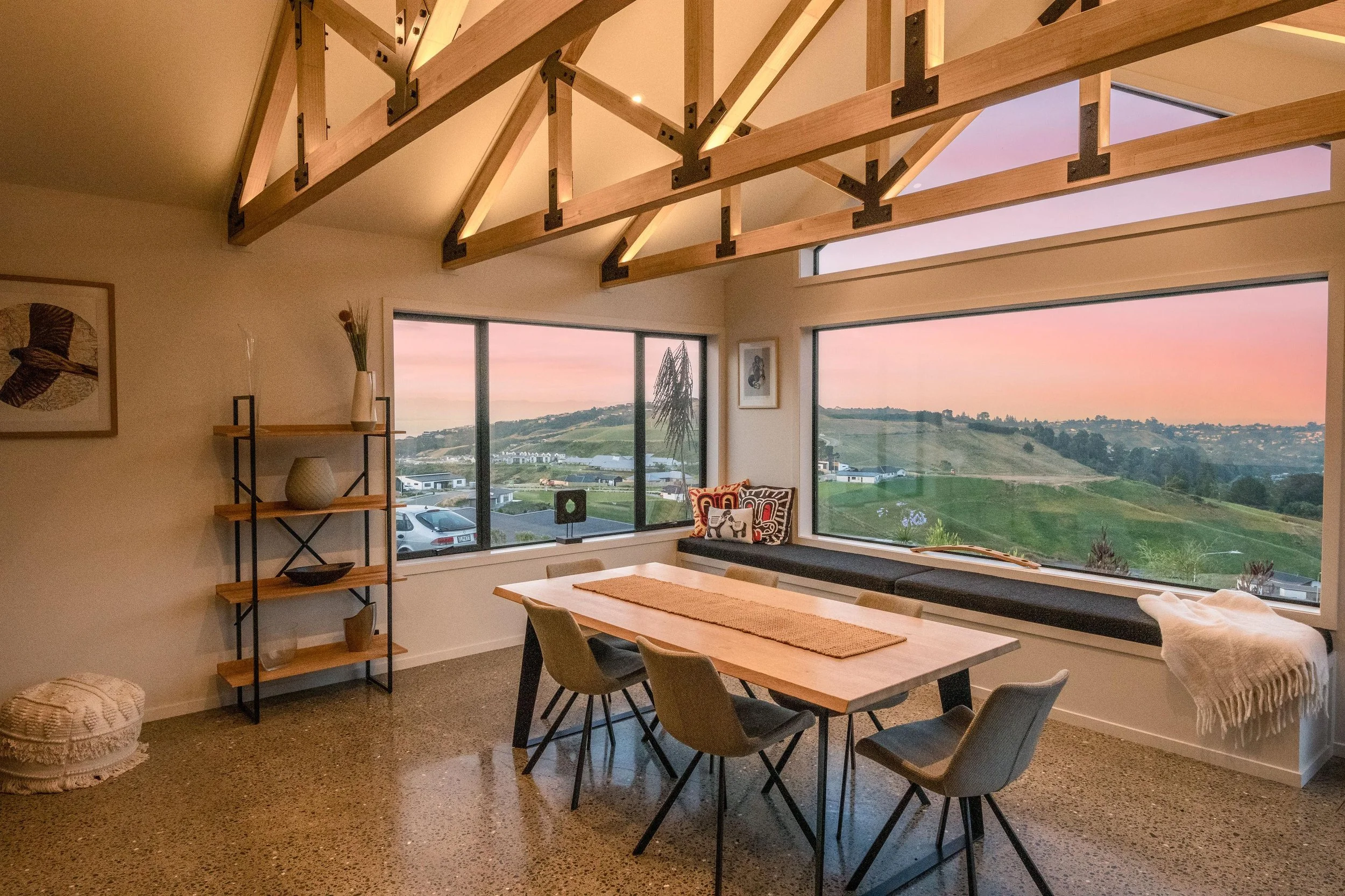 View from Dining over Nelson sunset