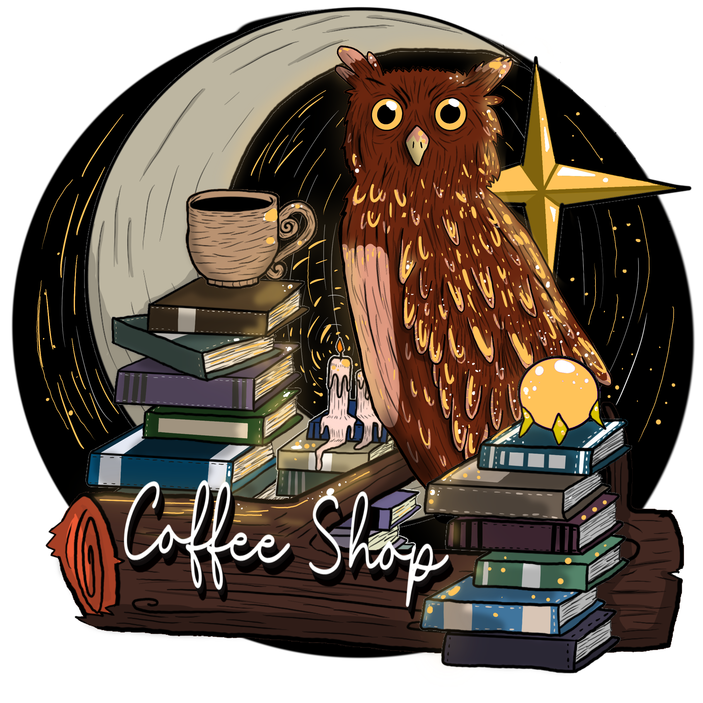 She asked for an owl, so I delivered! Normally these are on holographic stickers, where the detailing on the feathers, eyes and globe are erased to create a shimmery lighting effect. 