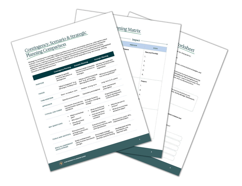Contingency Planning Guide — Mission + Strategy | Nonprofit Consultants ...