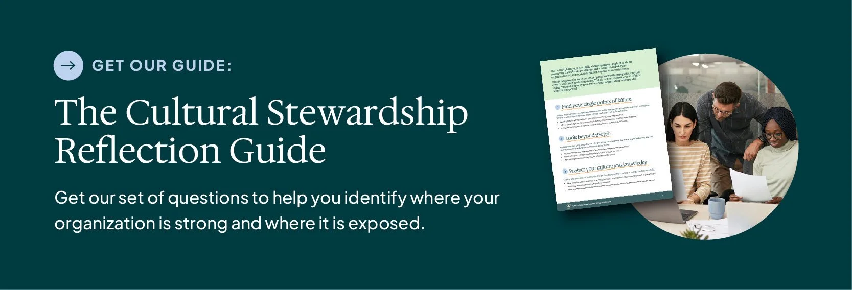 graphic with text calling out link to cultural stewardship reflection guide resource