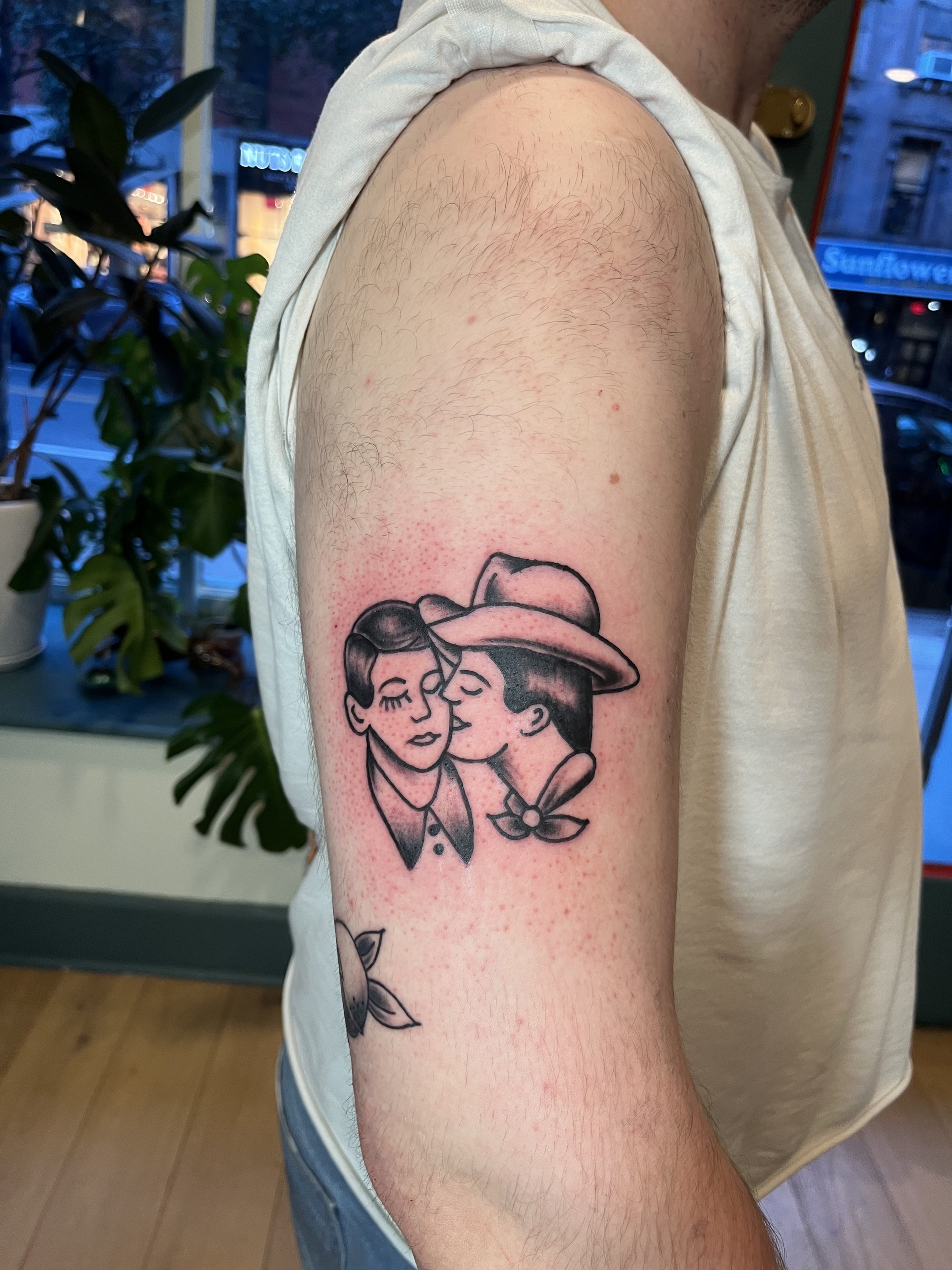 Julius-Forte-Tattoo-Portfolio-Brooklyn-Vintage-Cowboy-Couple-Portrait-Arm-Tattoo.jpg